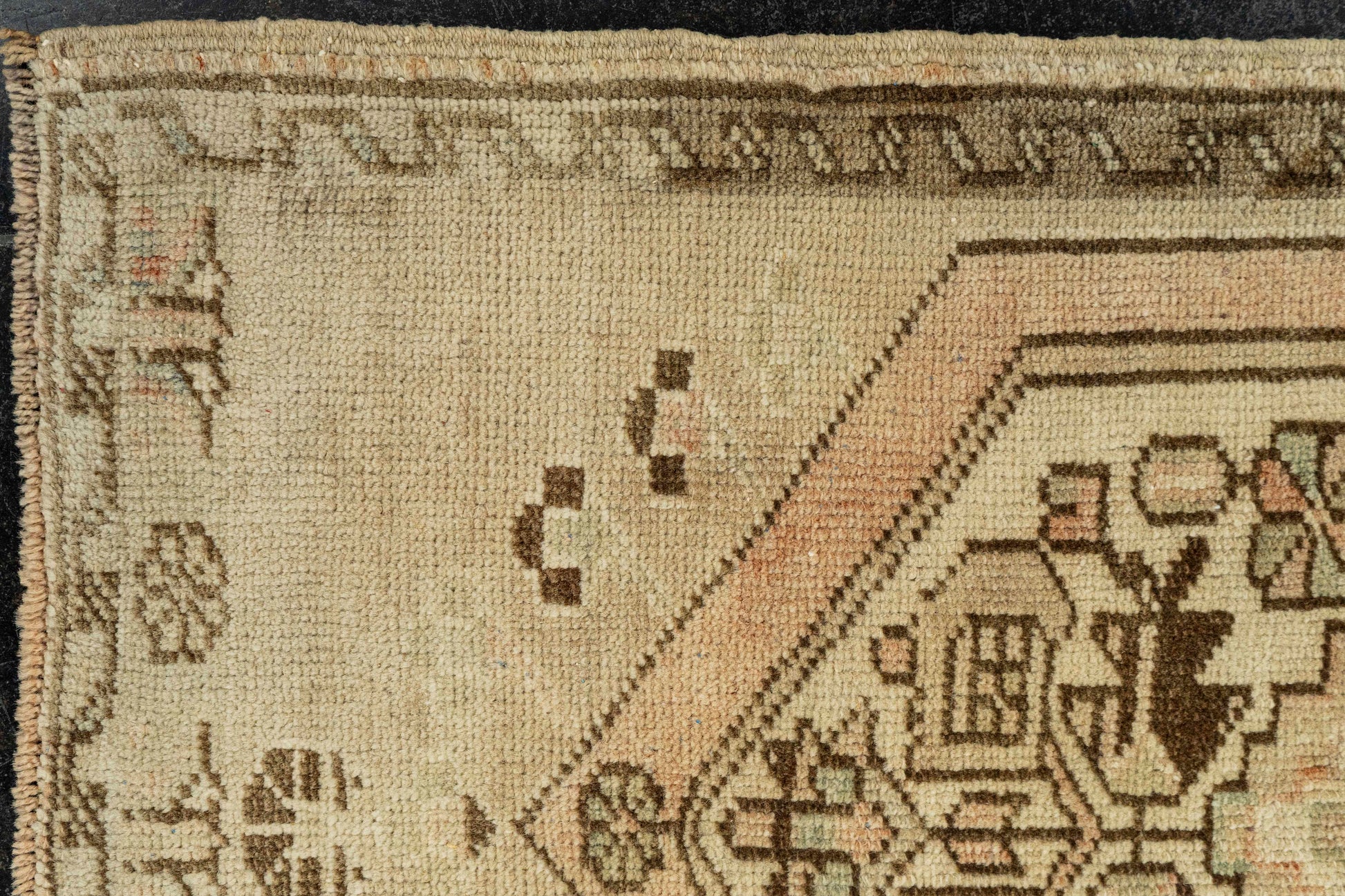 Turkish Mini Rug Oriental Hand Knotted Vintage Rug  1'8" x  2'8" #22002
