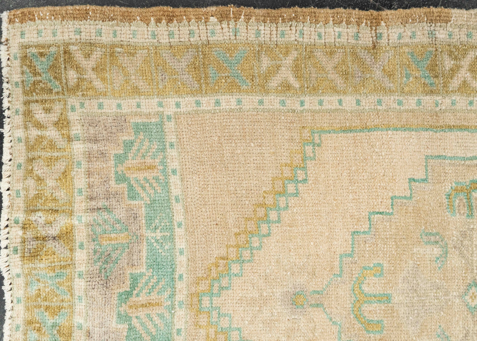 Turkish Mini Rug Oriental Hand Knotted Vintage Rug 2'0" x 3'3" #21056