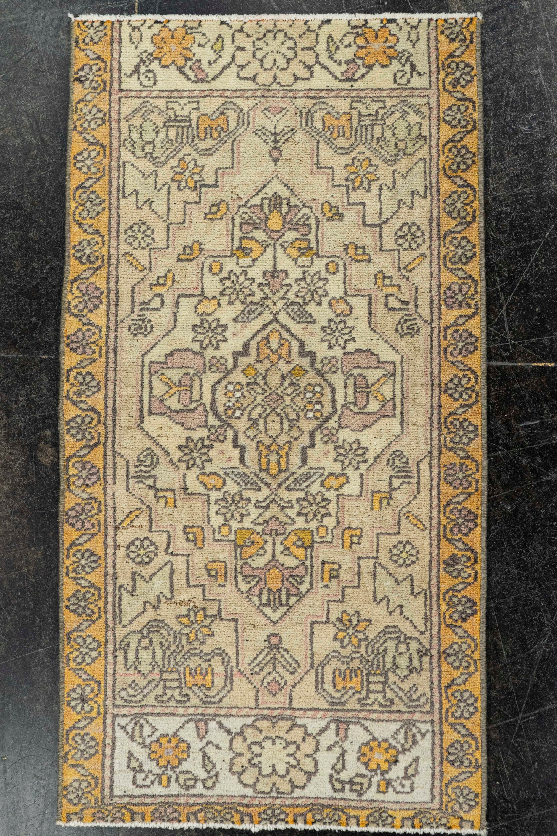 Turkish Mini Rug Oriental Hand Knotted Vintage Rug  1'6" x  2'10" #22060