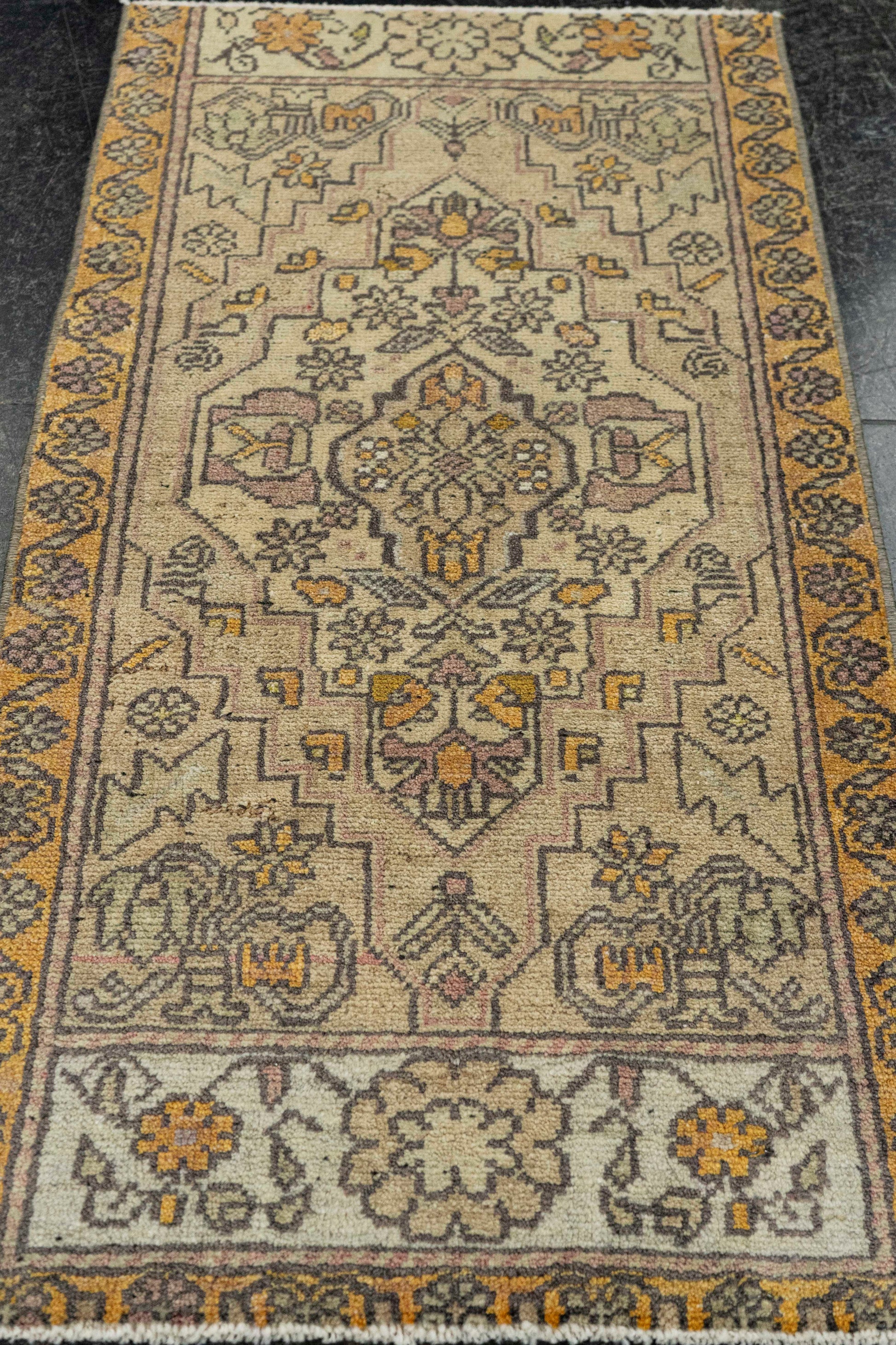 Turkish Mini Rug Oriental Hand Knotted Vintage Rug  1'6" x  2'10" #22060