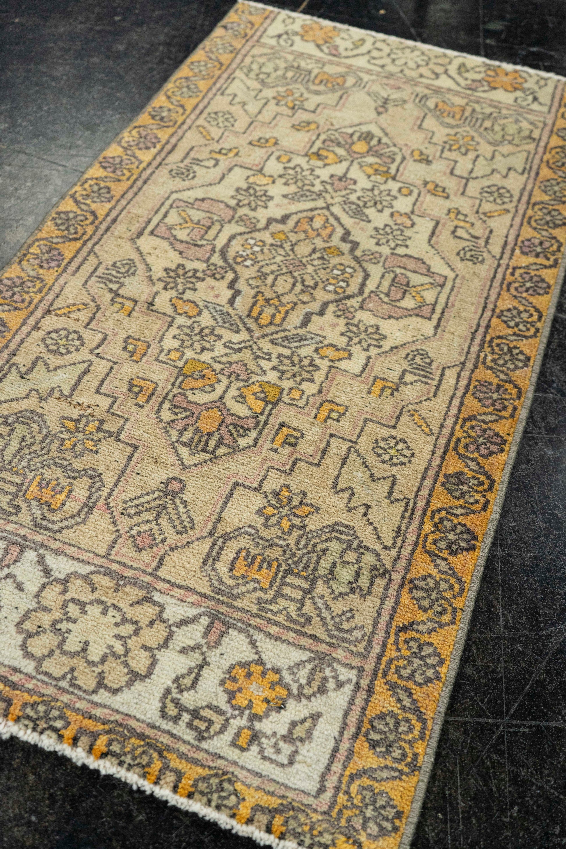 Turkish Mini Rug Oriental Hand Knotted Vintage Rug  1'6" x  2'10" #22060