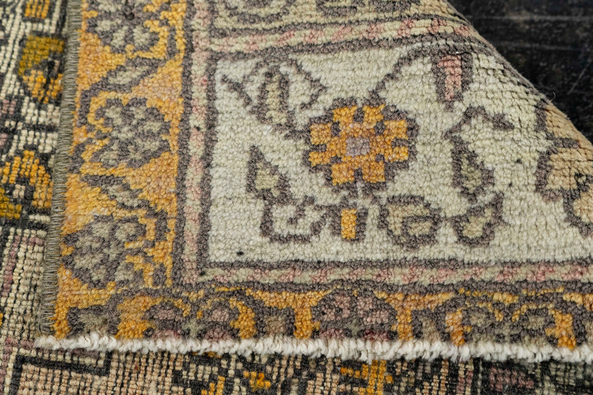 Turkish Mini Rug Oriental Hand Knotted Vintage Rug  1'6" x  2'10" #22060