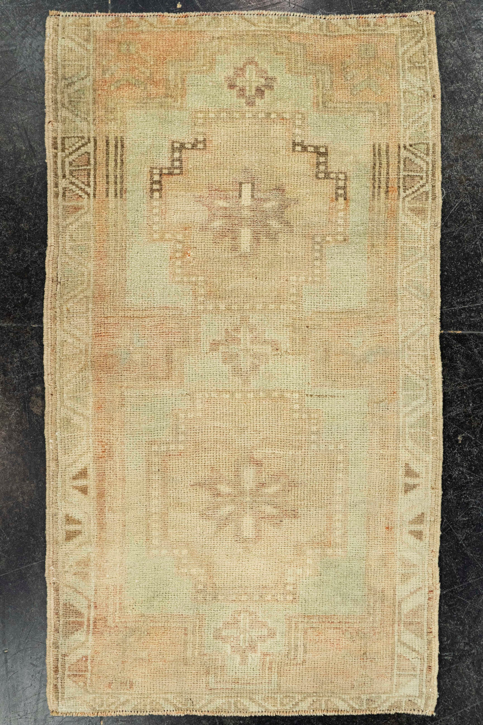 Turkish Mini Rug Oriental Hand Knotted Vintage Rug  1'9" x  3'1" #22068