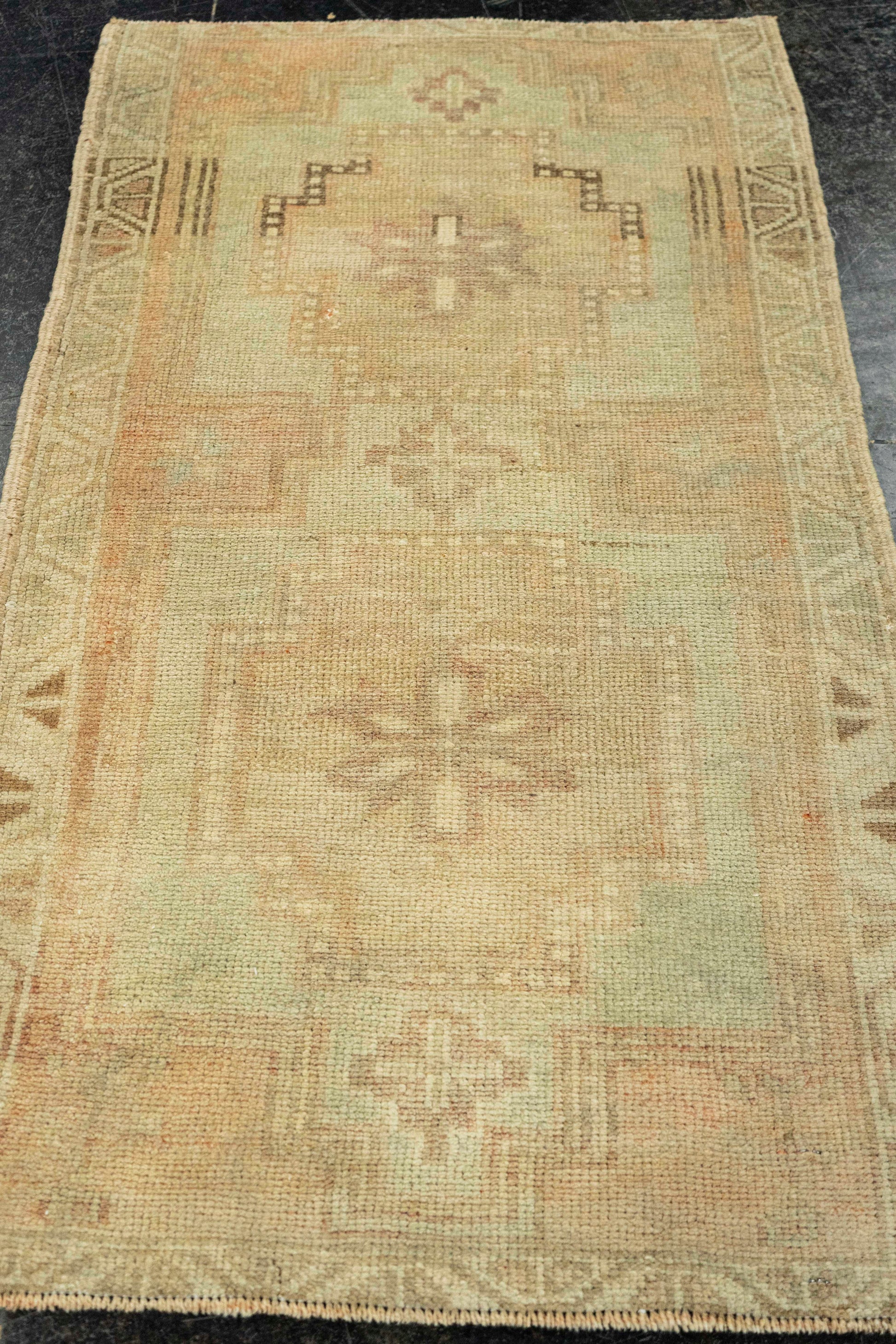 Turkish Mini Rug Oriental Hand Knotted Vintage Rug  1'9" x  3'1" #22068
