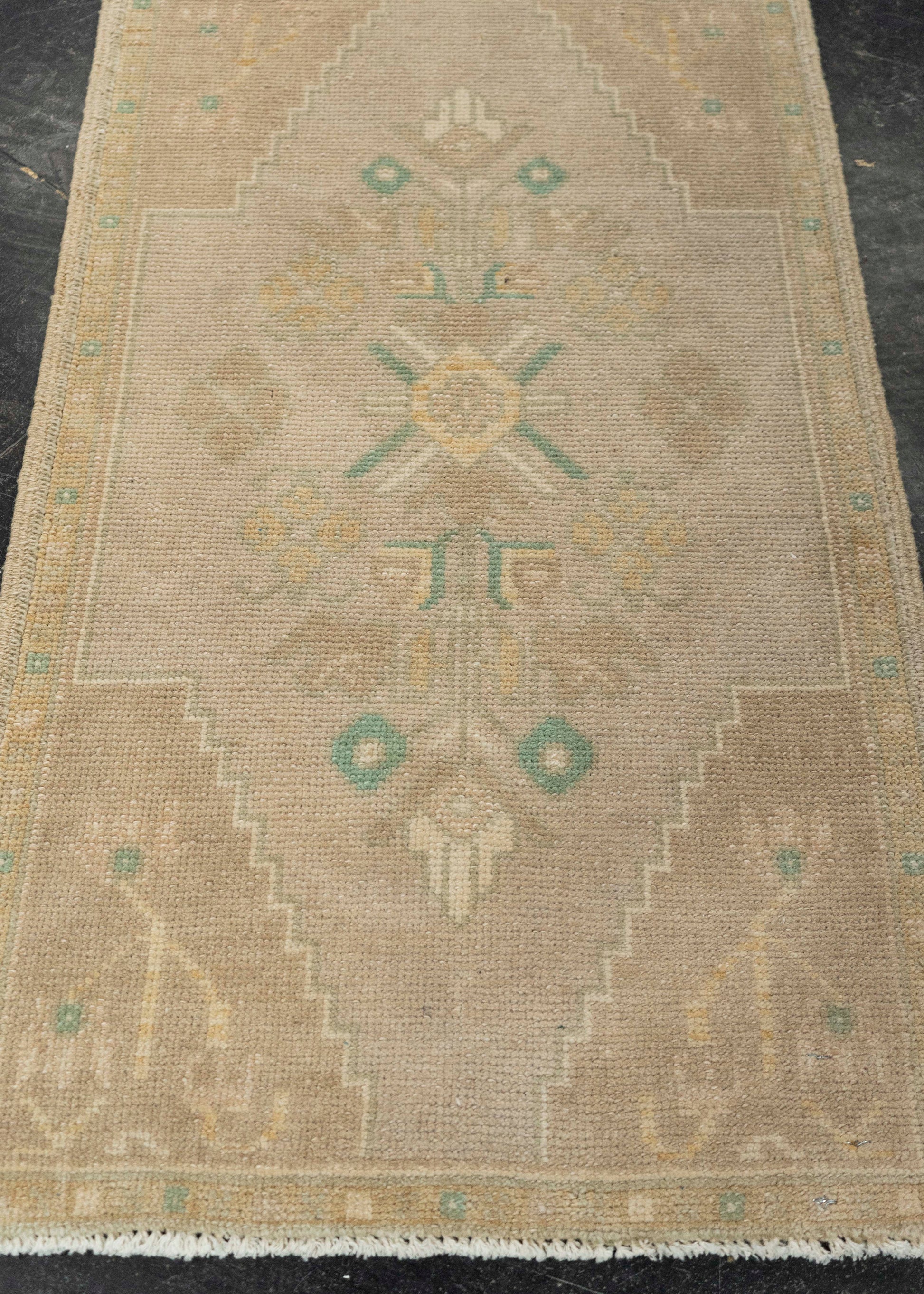 Turkish Mini Rug Oriental Hand Knotted Vintage Rug 1'10" x 2'9" #21020