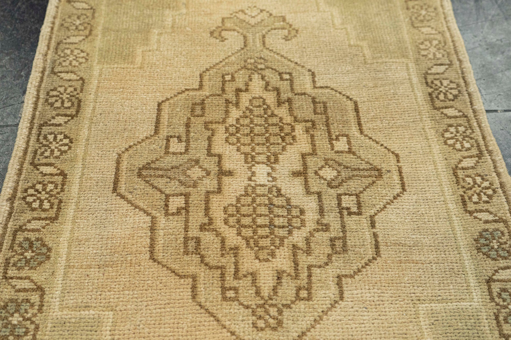 Turkish Mini Rug Oriental Hand Knotted Vintage Rug  1'7" x  3'1" #22063