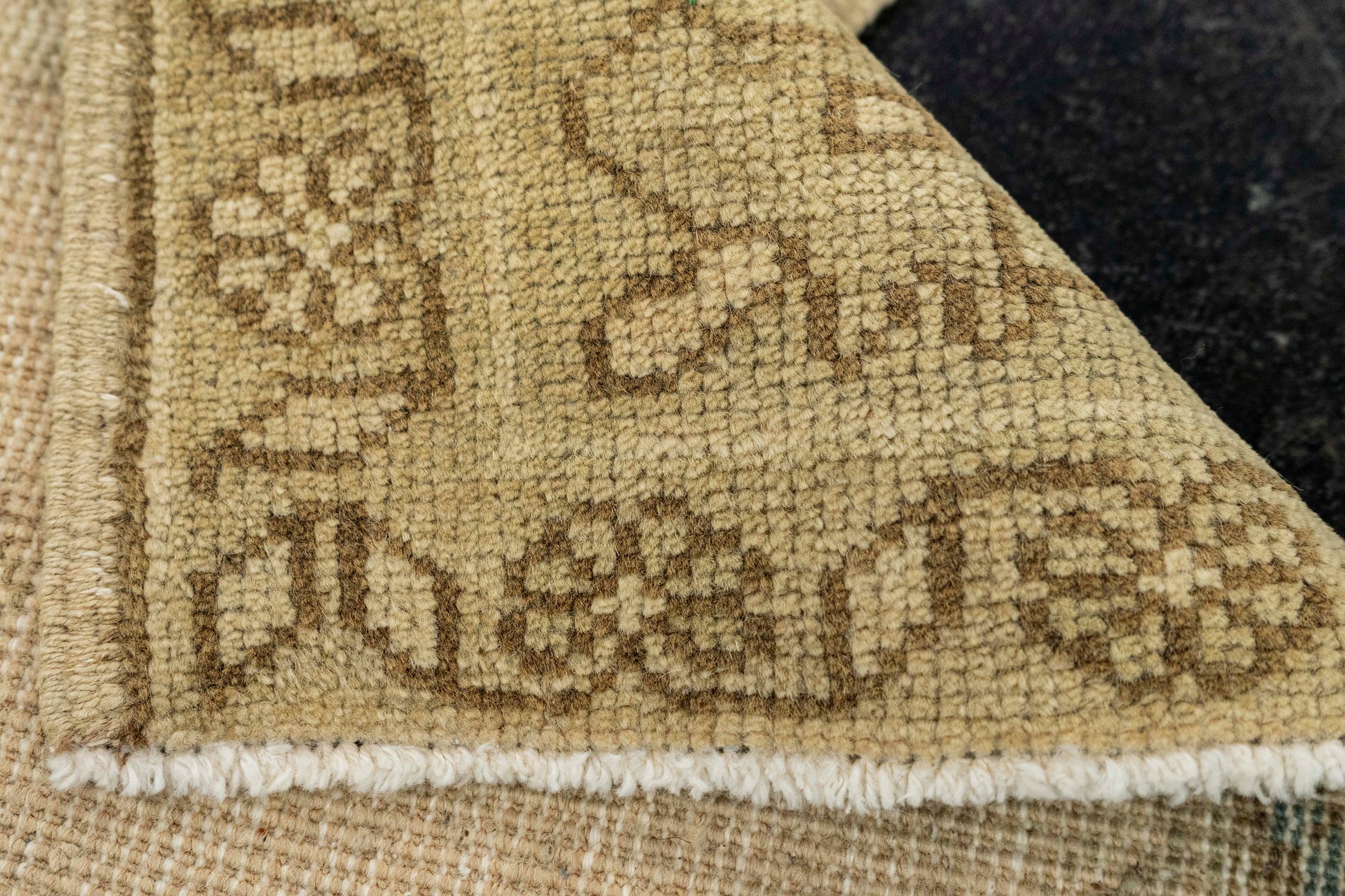 Turkish Mini Rug Oriental Hand Knotted Vintage Rug  1'7" x  3'1" #22063