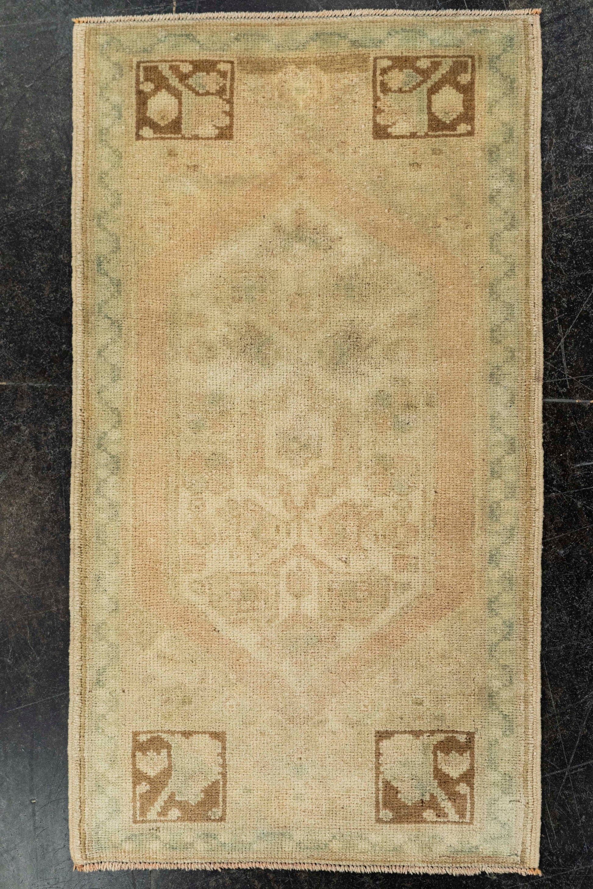 Turkish Mini Rug Oriental Hand Knotted Vintage Rug  1'7" x  2'10" #22095