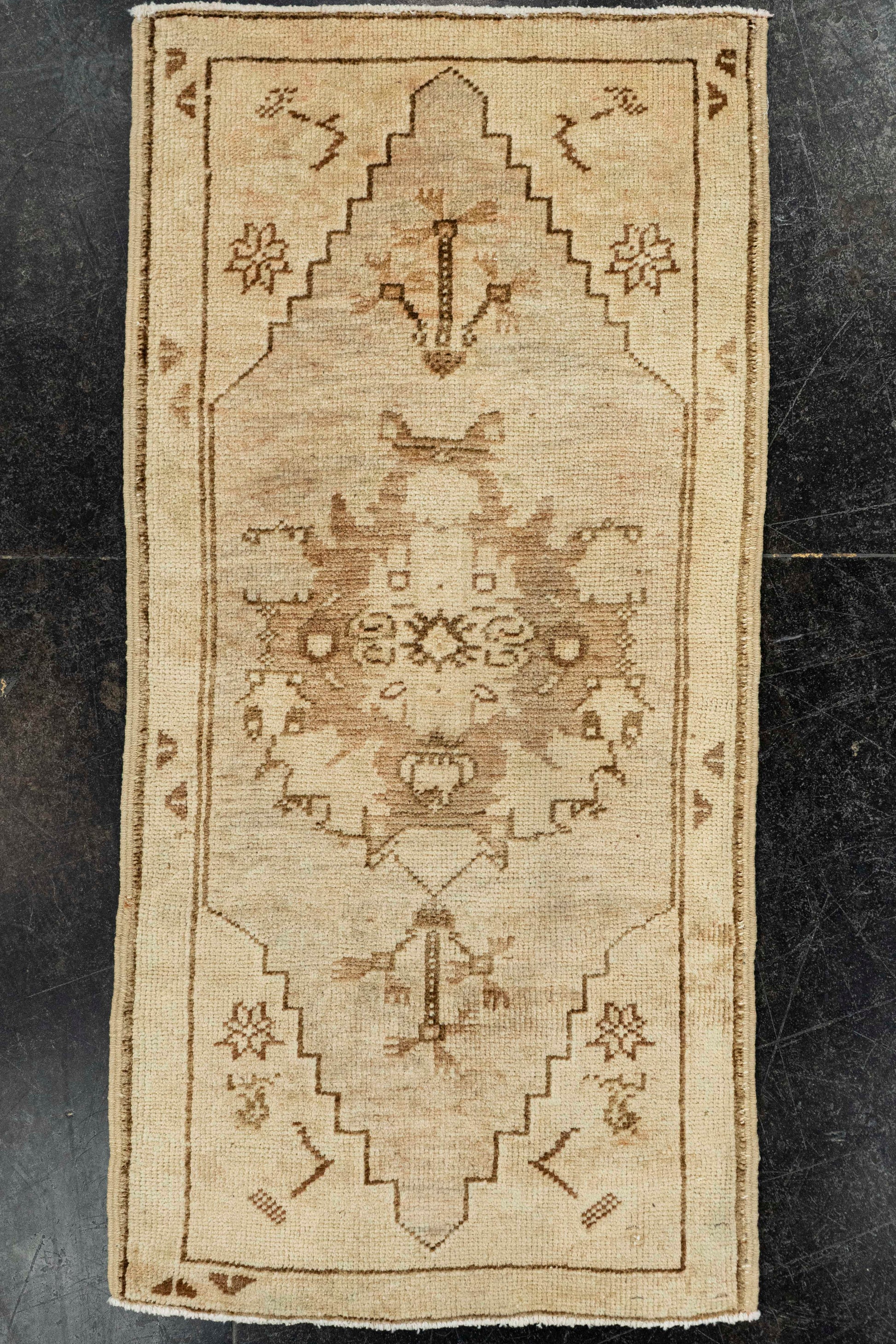 Turkish Mini Rug Oriental Hand Knotted Vintage Rug  1'7" x  3'4" #22037