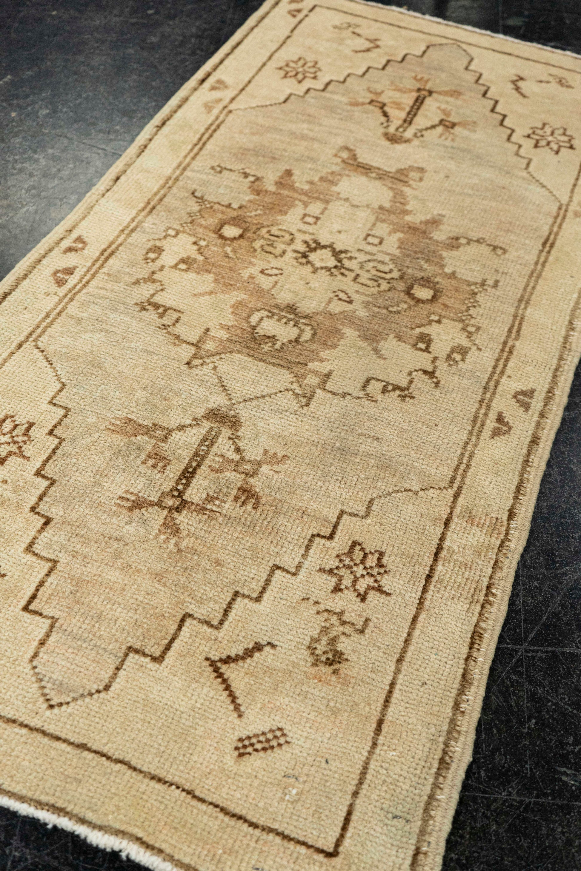 Turkish Mini Rug Oriental Hand Knotted Vintage Rug  1'7" x  3'4" #22037