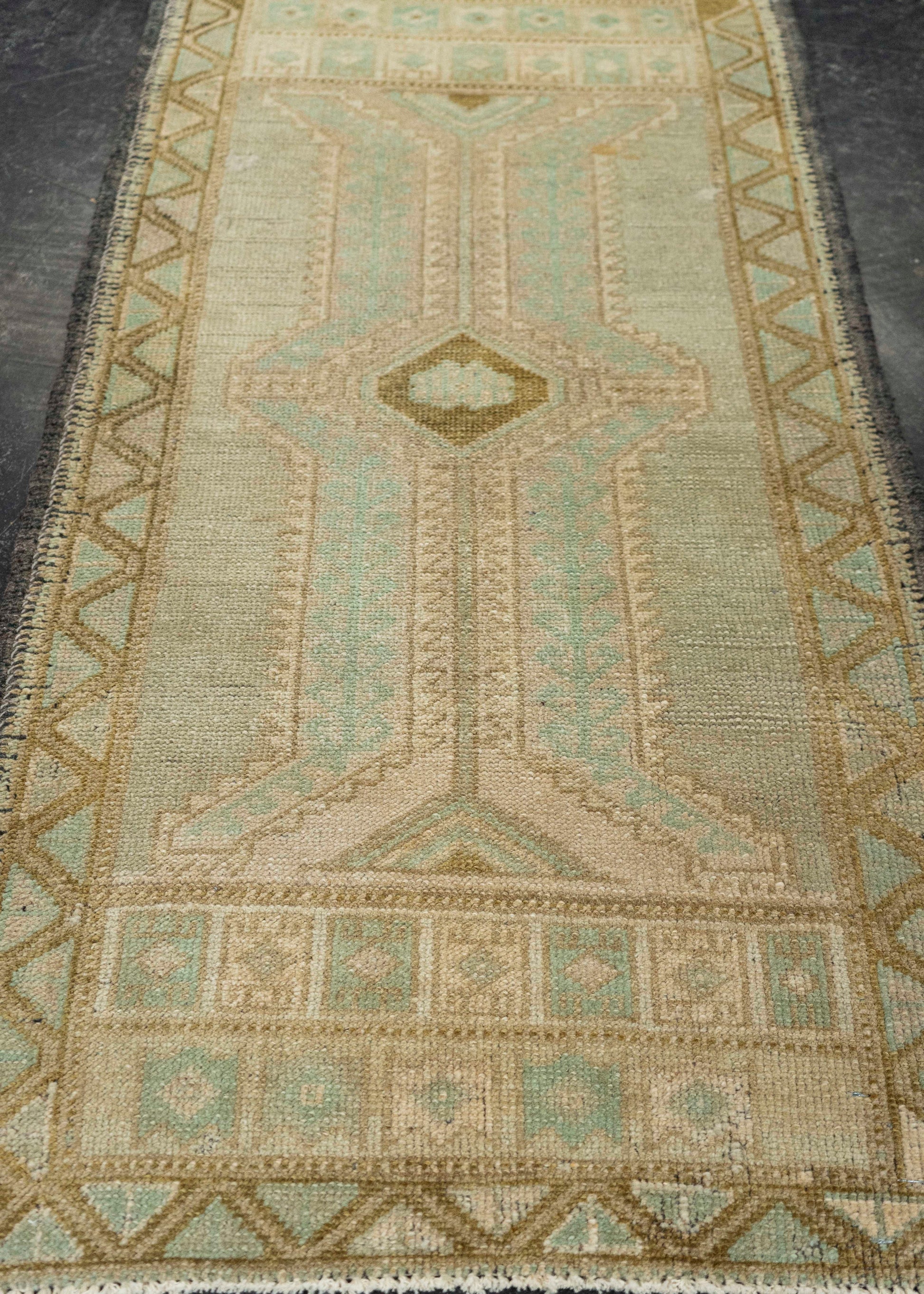 Turkish Mini Rug Oriental Hand Knotted Vintage Rug 1'9" x 3'5" #21061
