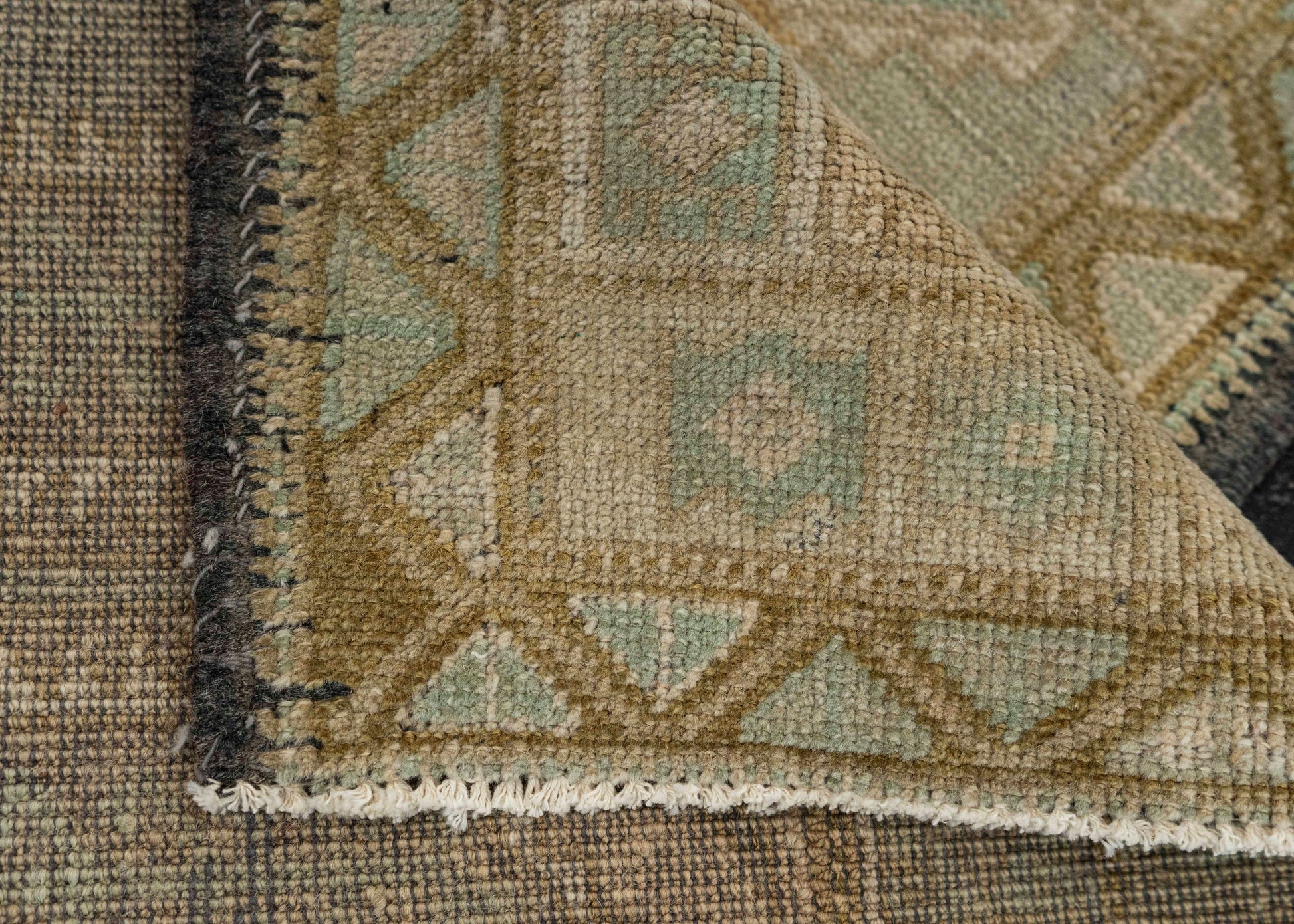 Turkish Mini Rug Oriental Hand Knotted Vintage Rug 1'9" x 3'5" #21061
