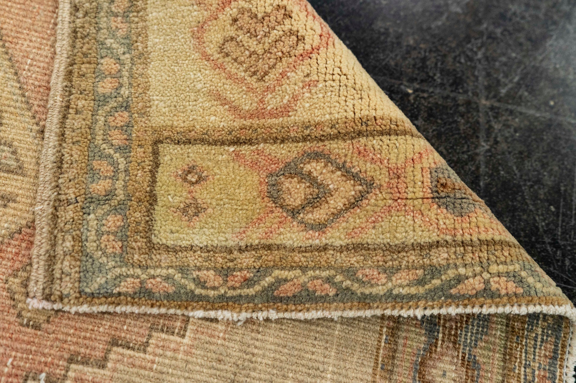Turkish Mini Rug Oriental Hand Knotted Vintage Rug  1'10" x  3' #22018