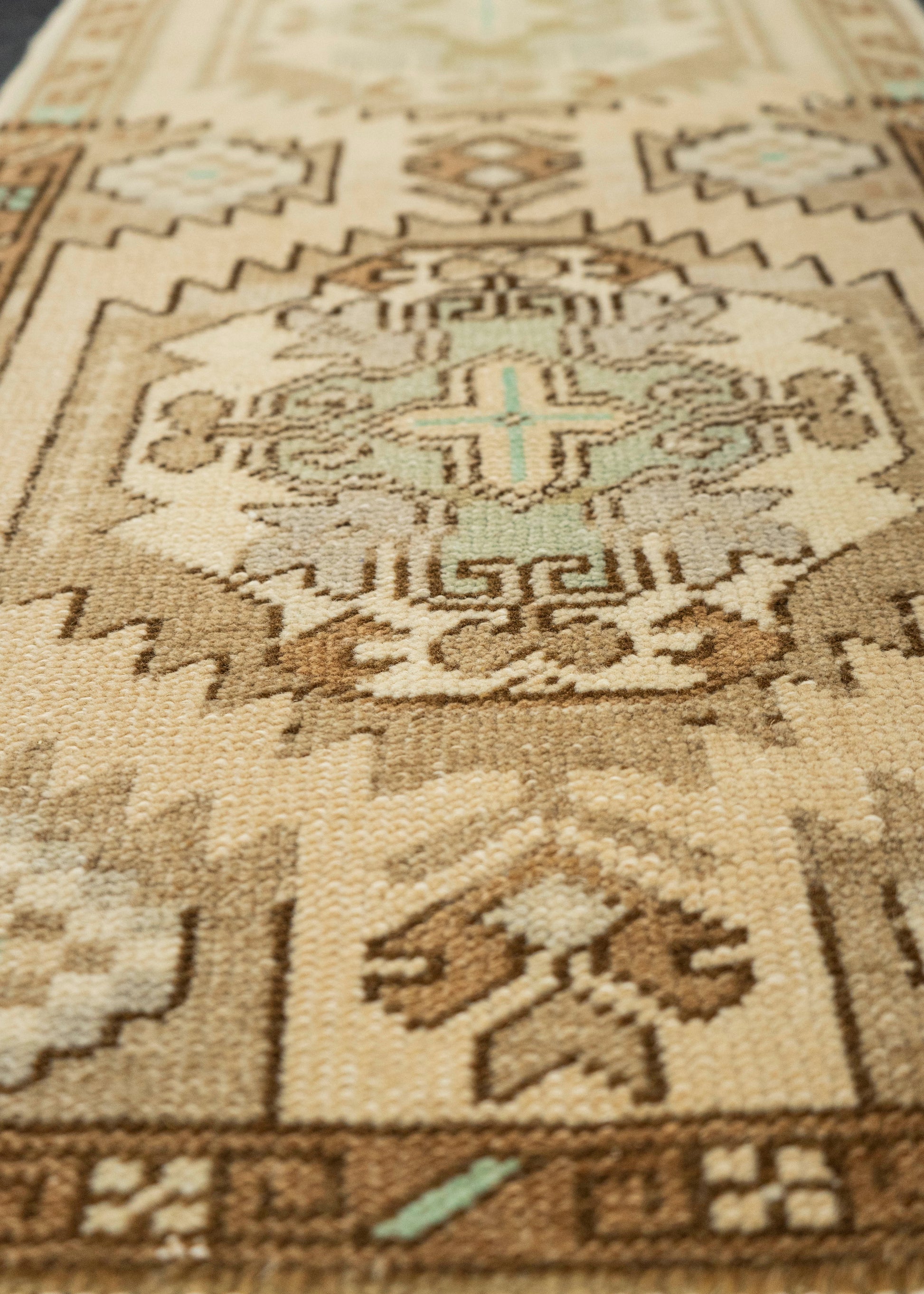 Turkish Mini Rug Oriental Hand Knotted Vintage Rug 1'7" x 3'4" #21256