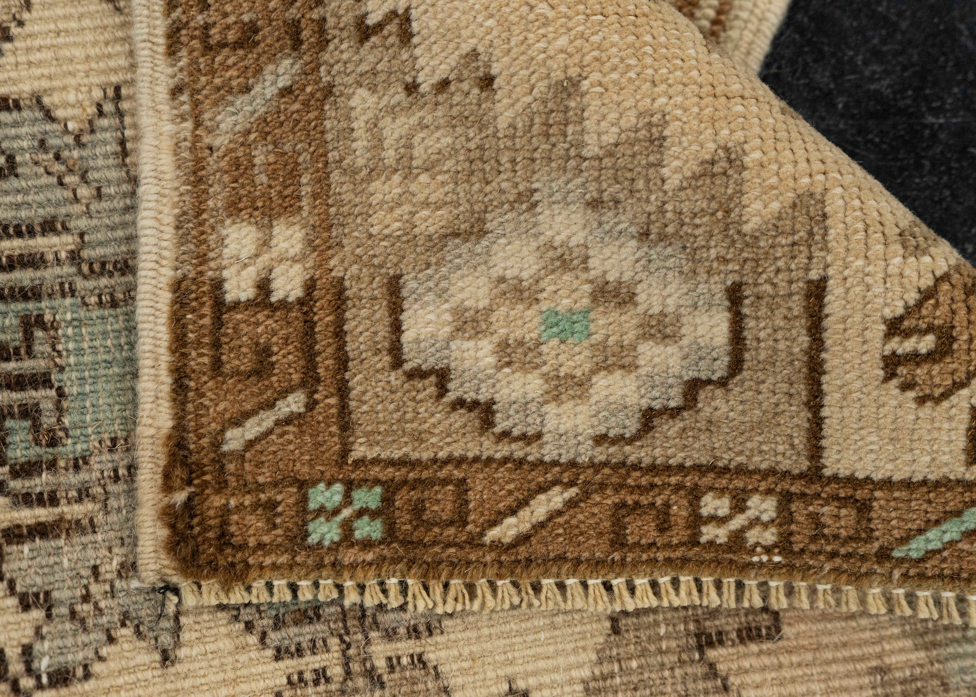 Turkish Mini Rug Oriental Hand Knotted Vintage Rug 1'7" x 3'4" #21256