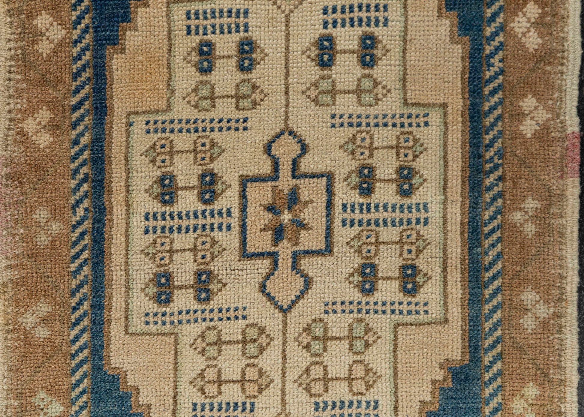 Turkish Mini Rug Oriental Hand Knotted Vintage Rug 1'9" x 3'6" #21263