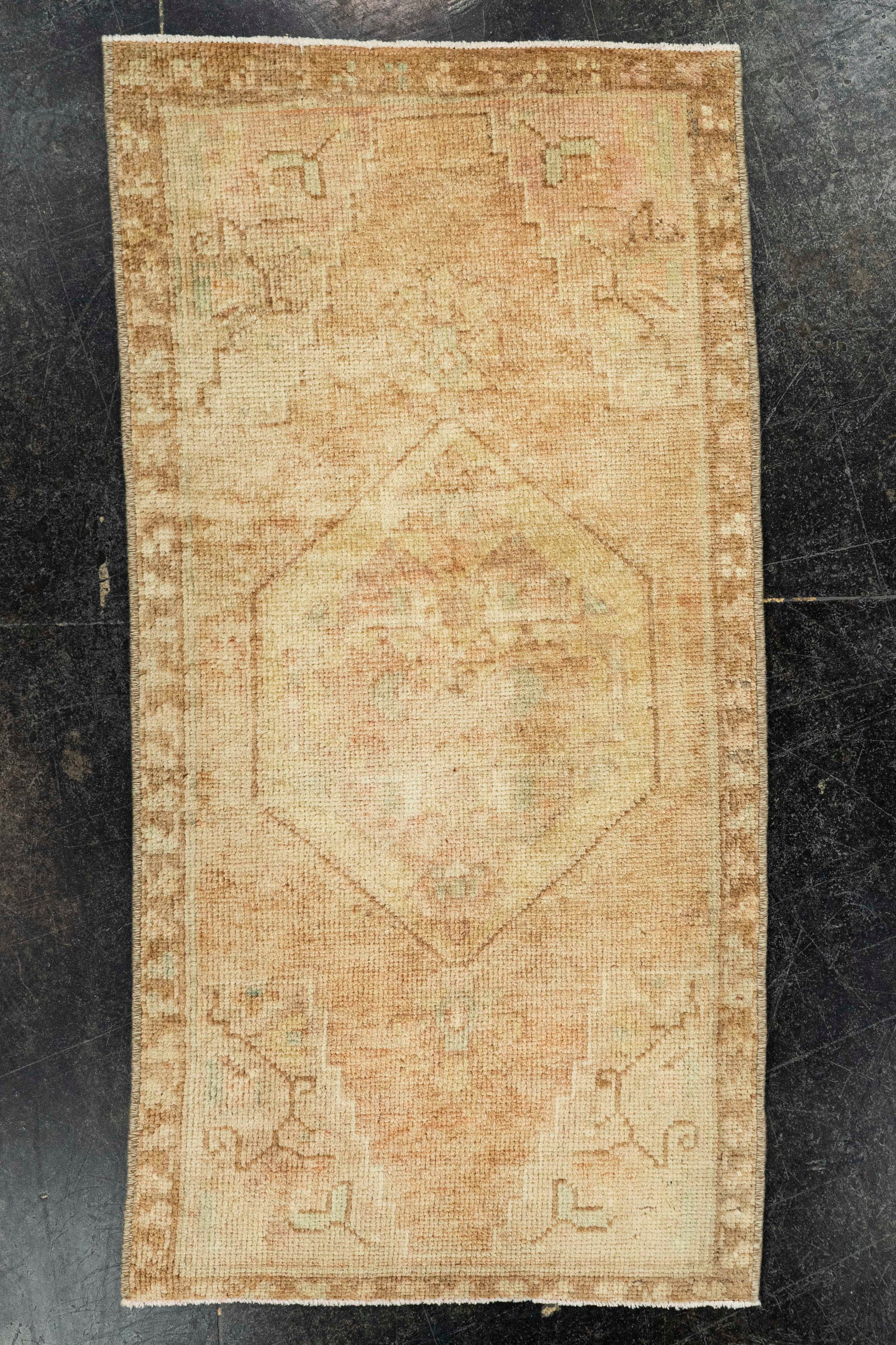 Turkish Mini Rug Oriental Hand Knotted Vintage Rug  1'7" x  3'2" #22097