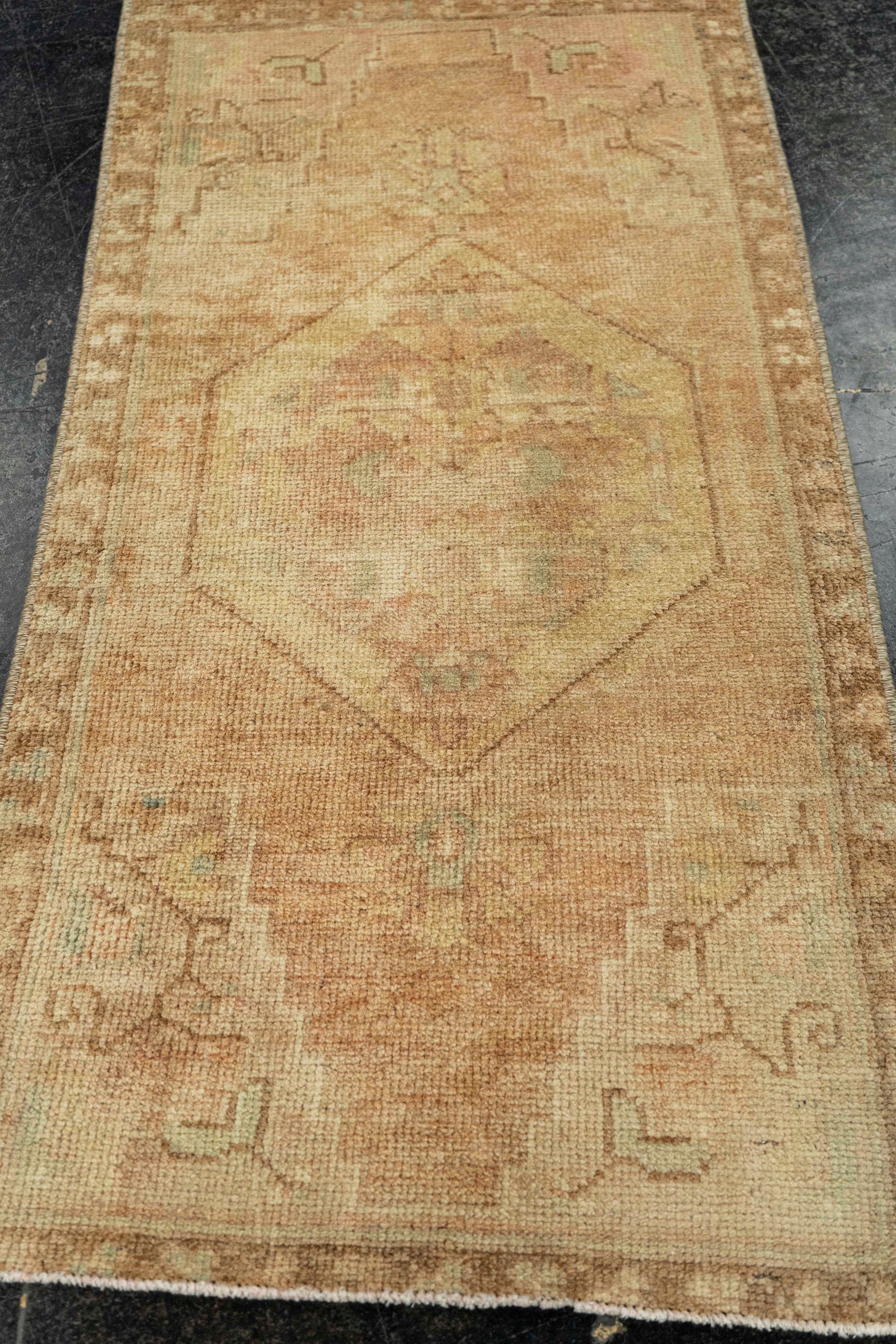 Turkish Mini Rug Oriental Hand Knotted Vintage Rug  1'7" x  3'2" #22097
