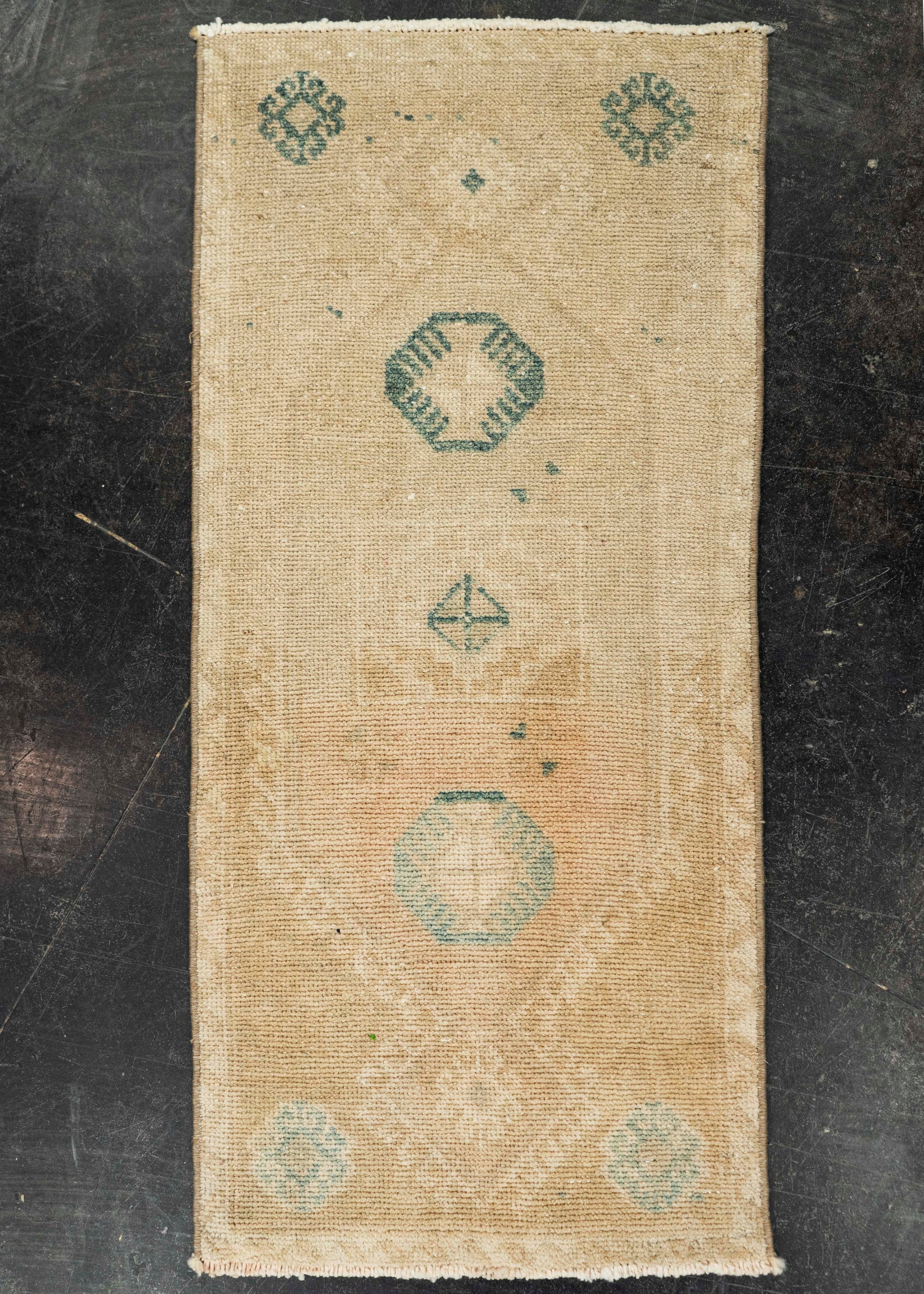 Turkish Mini Rug Oriental Hand Knotted Vintage Rug 1'6" x 3'4" #21095