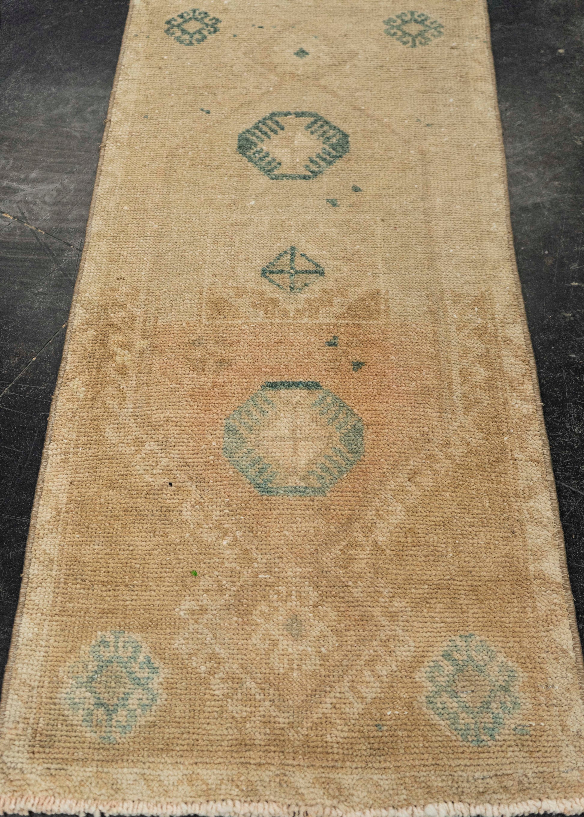 Turkish Mini Rug Oriental Hand Knotted Vintage Rug 1'6" x 3'4" #21095