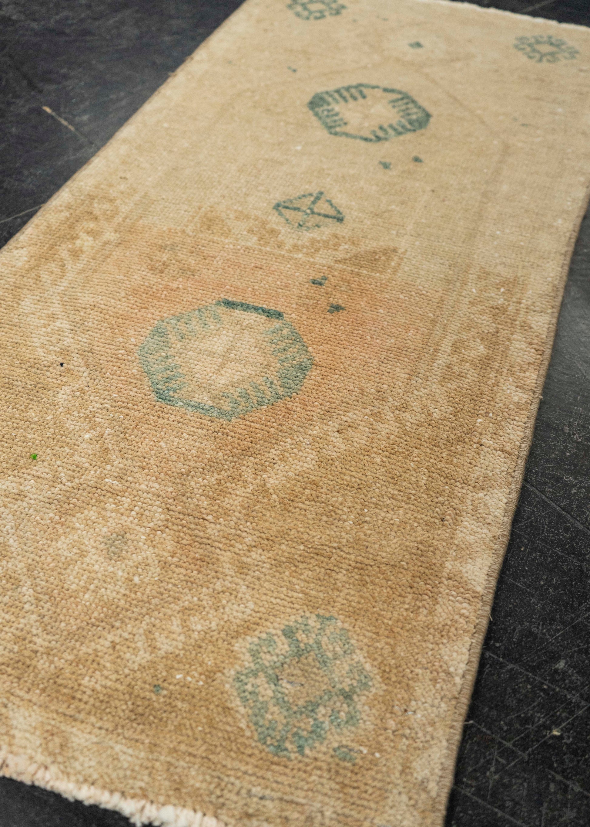 Turkish Mini Rug Oriental Hand Knotted Vintage Rug 1'6" x 3'4" #21095