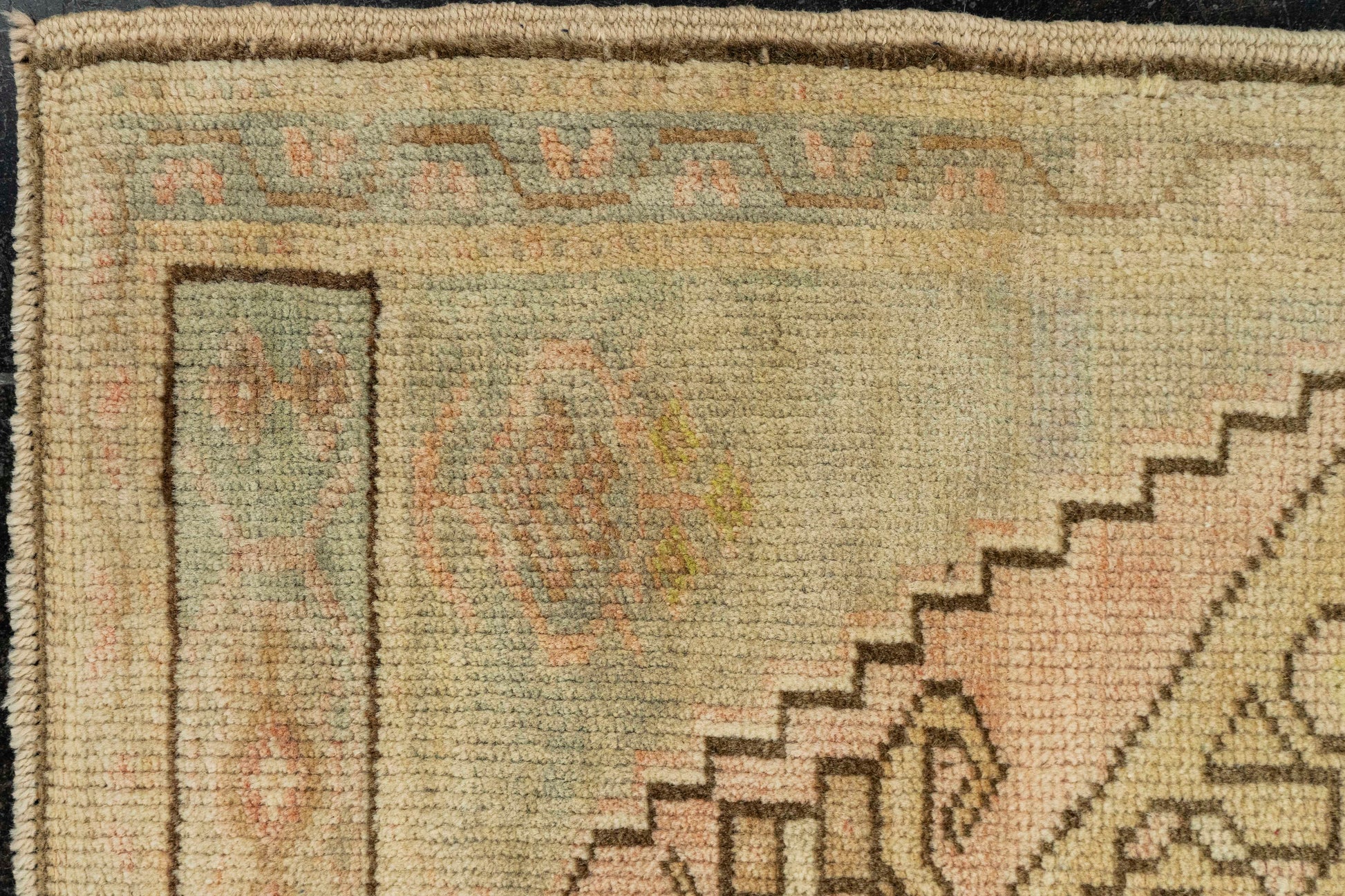 Turkish Mini Rug Oriental Hand Knotted Vintage Rug  1'8" x  3' #22113