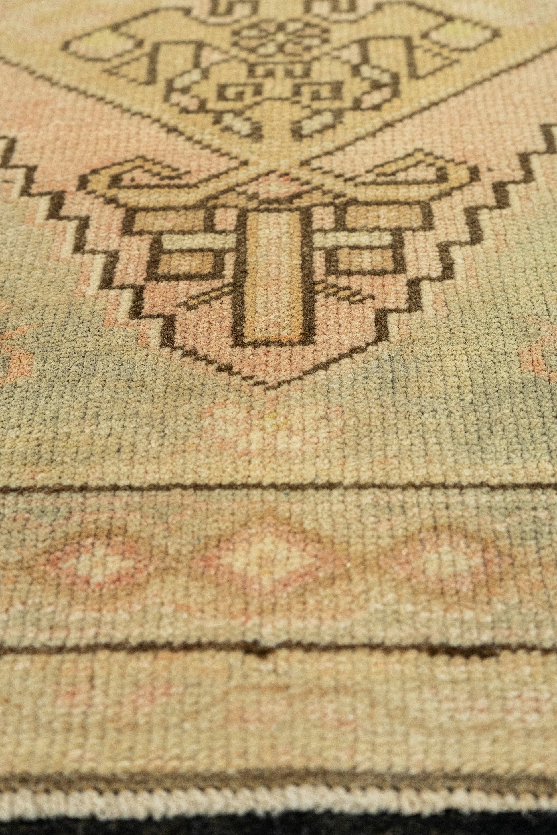 Turkish Mini Rug Oriental Hand Knotted Vintage Rug  1'8" x  3' #22113