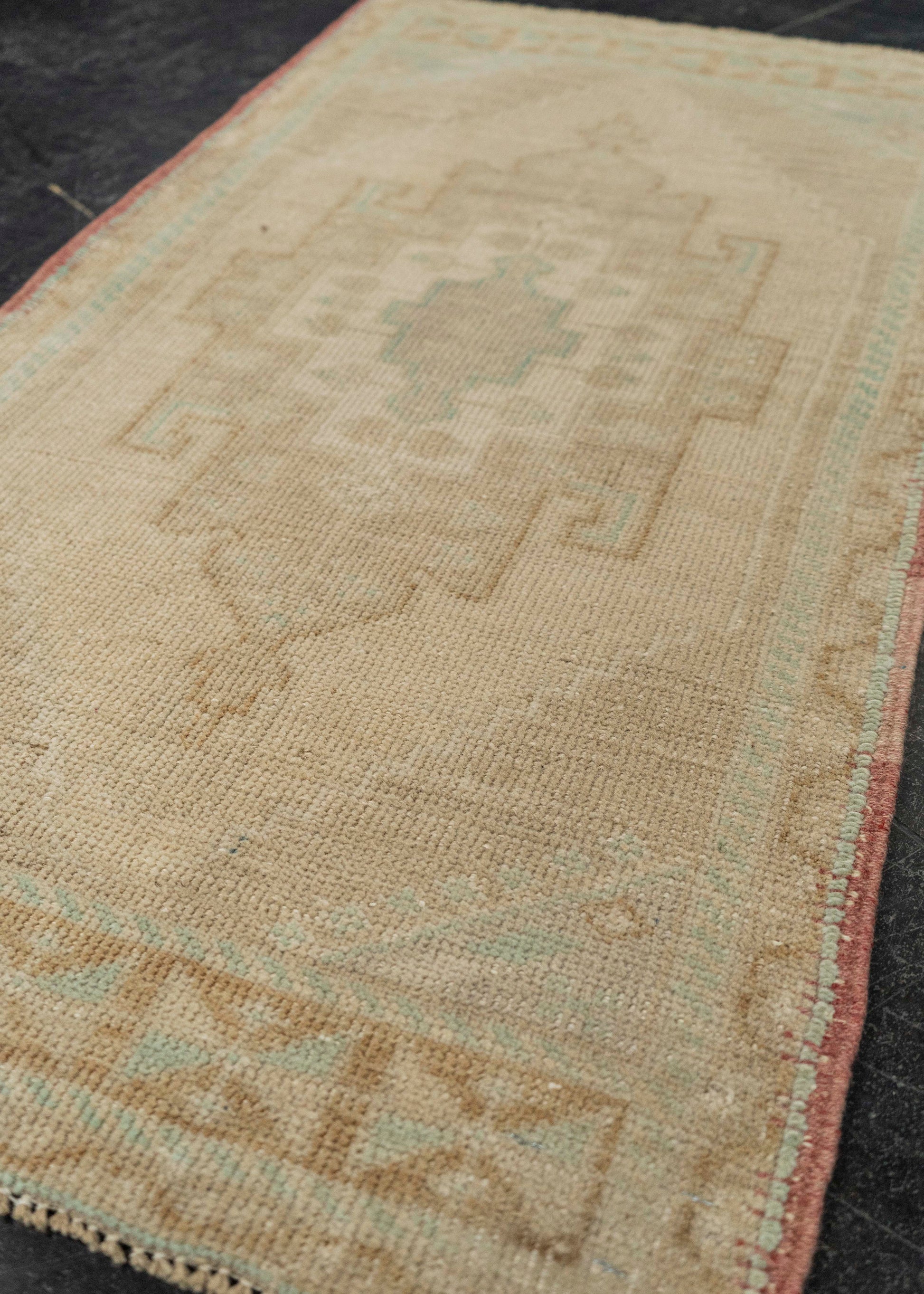 Turkish Mini Rug Oriental Hand Knotted Vintage Rug 1'10" x 3'3" #21046