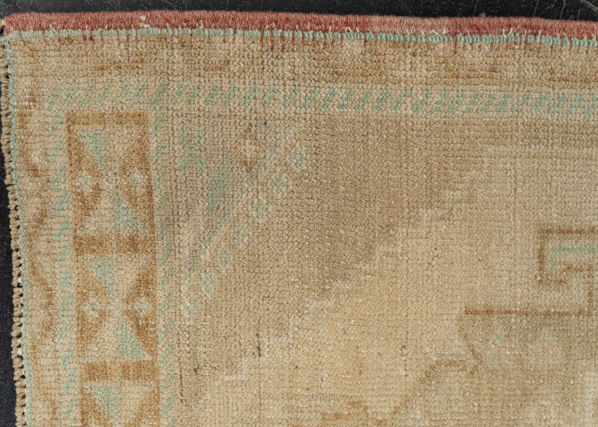 Turkish Mini Rug Oriental Hand Knotted Vintage Rug 1'10" x 3'3" #21046
