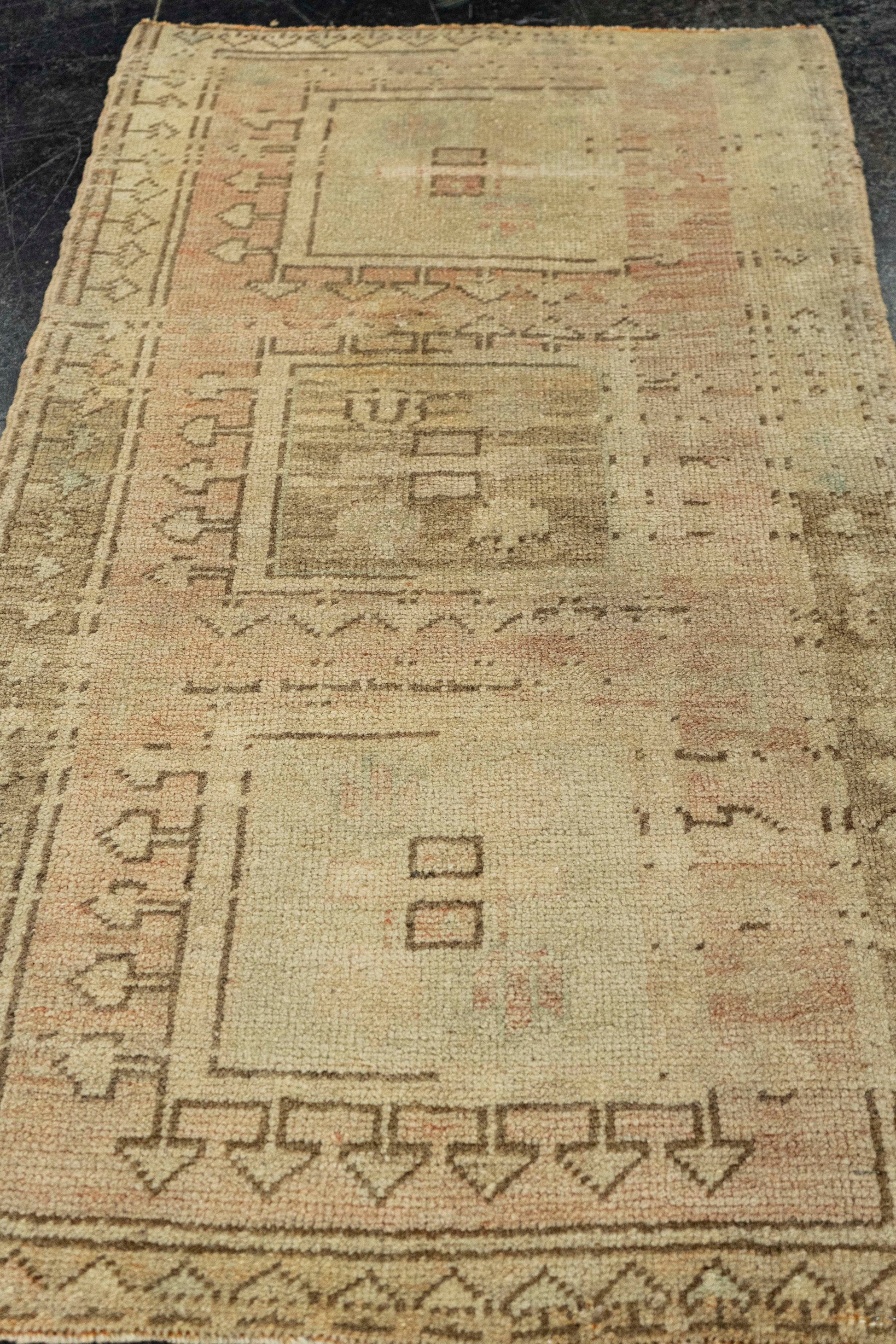 Turkish Mini Rug Oriental Hand Knotted Vintage Rug  1'9" x  3'1" #22044
