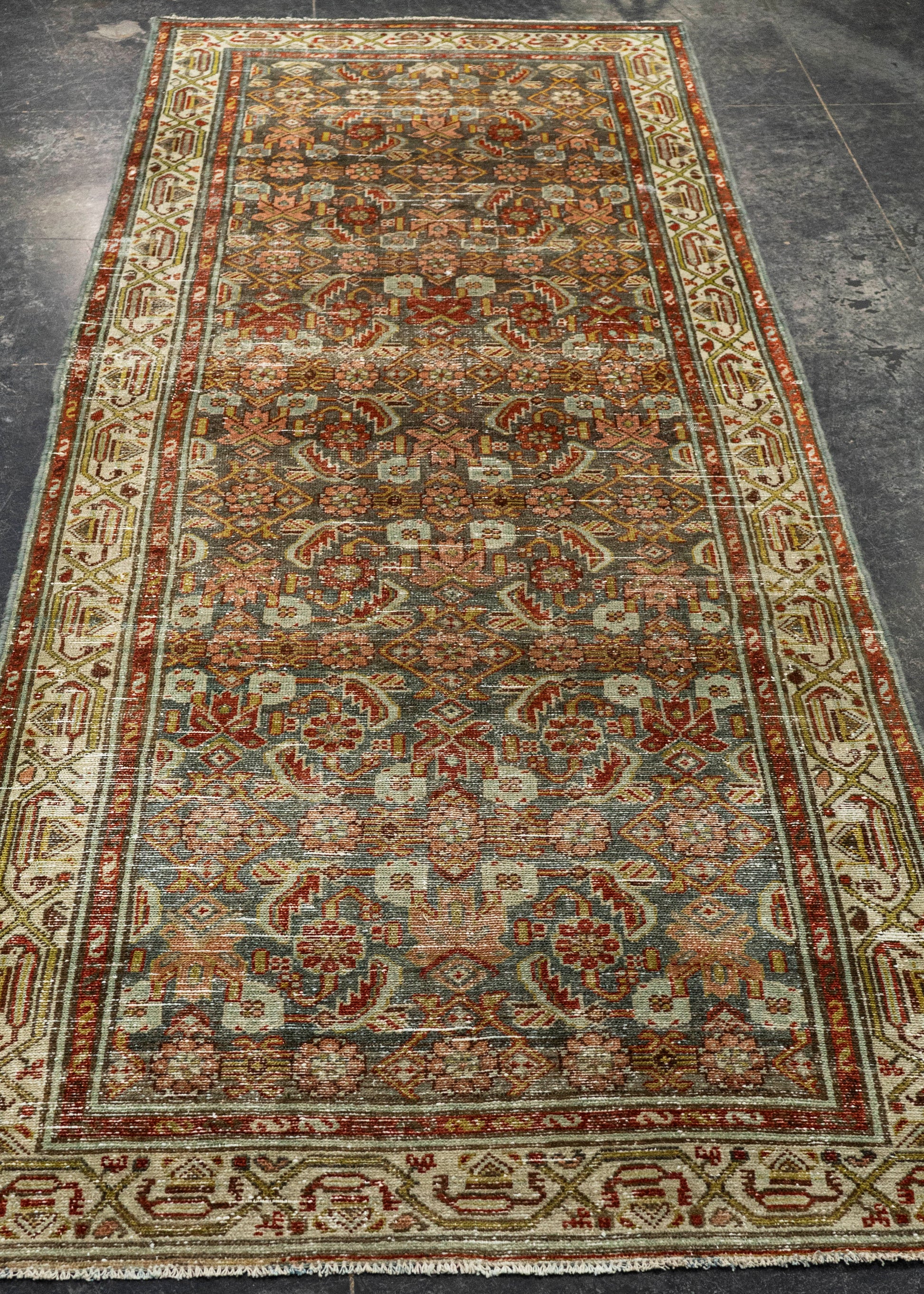 Turkish Antique Runner Rug 3'5" x 9'5" #23664