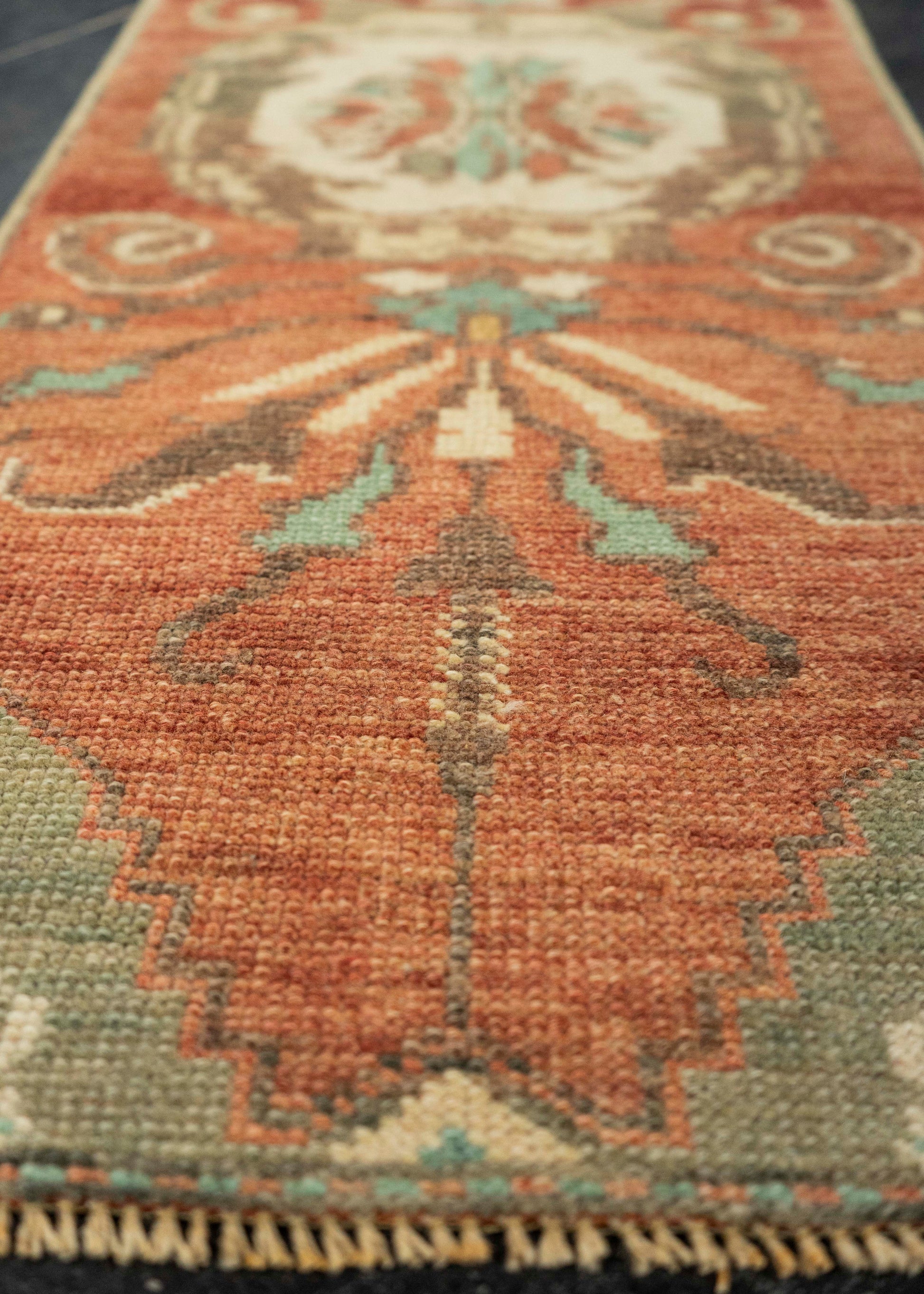 Turkish Mini Rug Oriental Hand Knotted Vintage Rug 1'3" x 3' #21238
