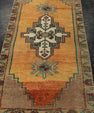 Turkish Mini Rug Oriental Hand Knotted Vintage Rug 1'7" x 3' #21220