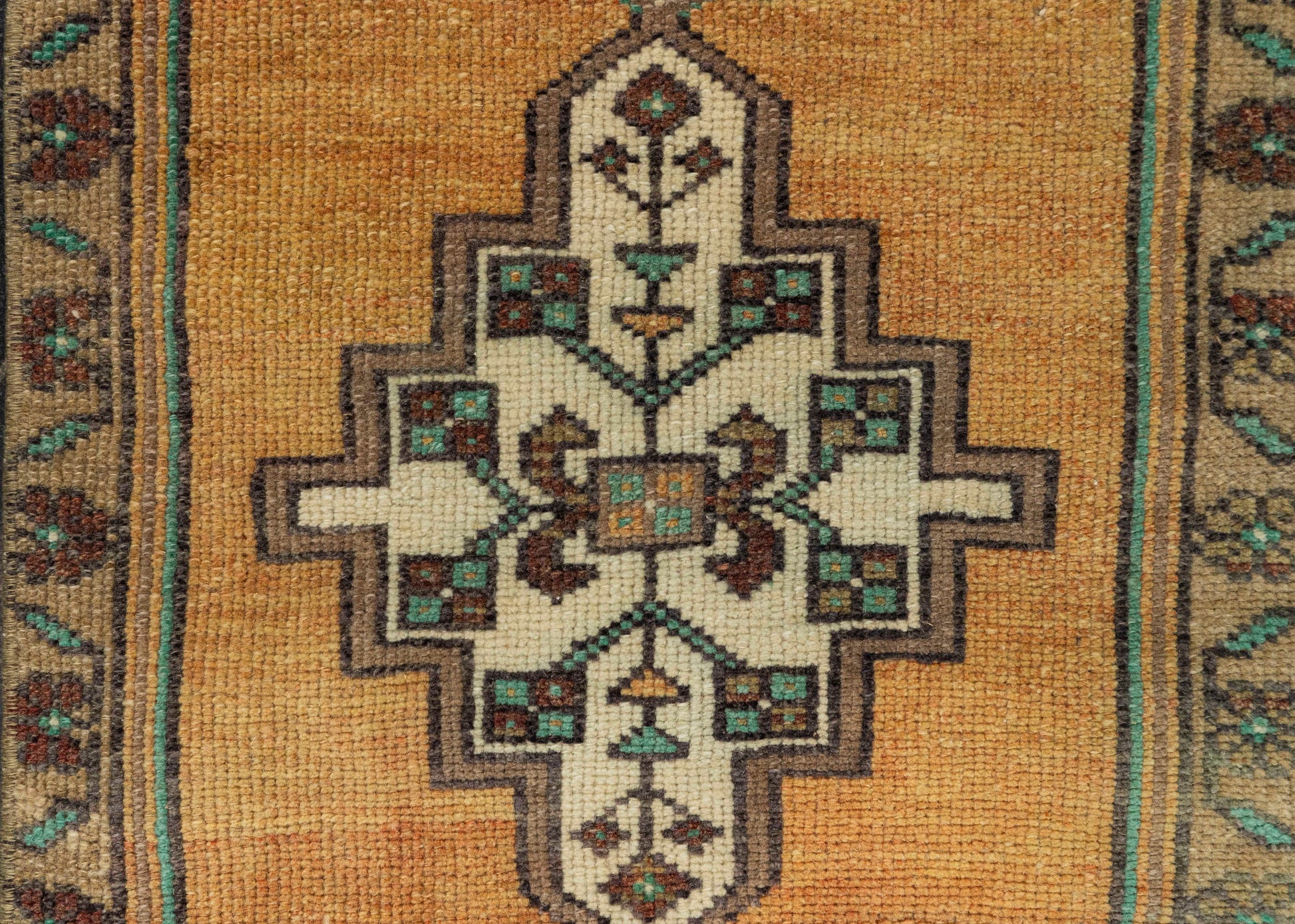 Turkish Mini Rug Oriental Hand Knotted Vintage Rug 1'7" x 3' #21220
