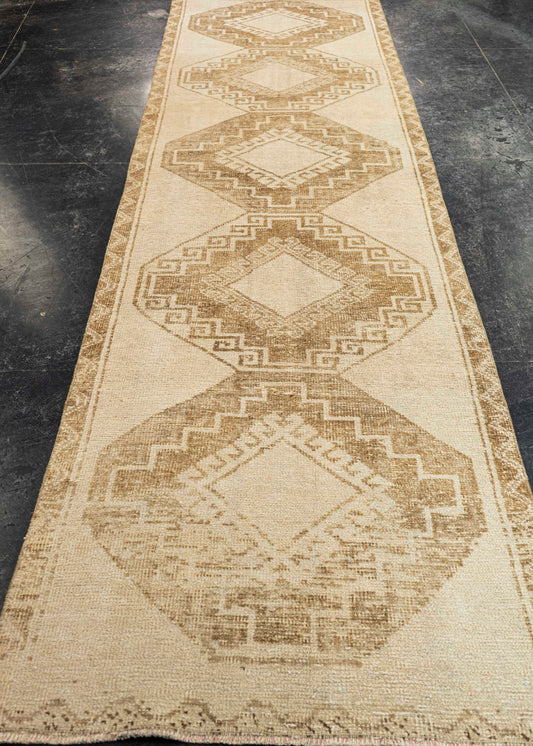 Turkish Vintage Runner Rug 3' x 10'7" #24426