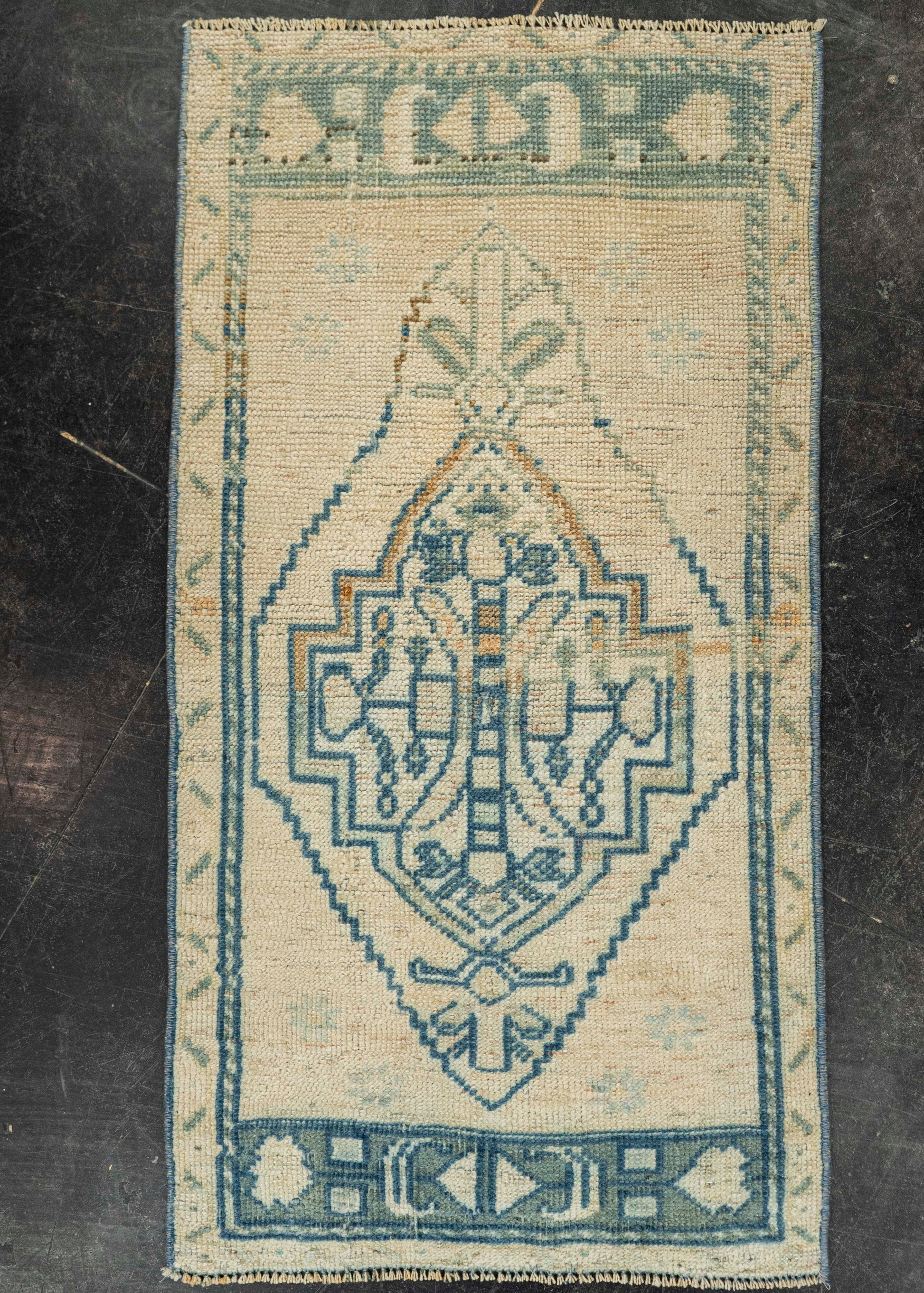 Turkish Mini Rug Oriental Hand Knotted Vintage Rug 1'9" x 3'3" #21136