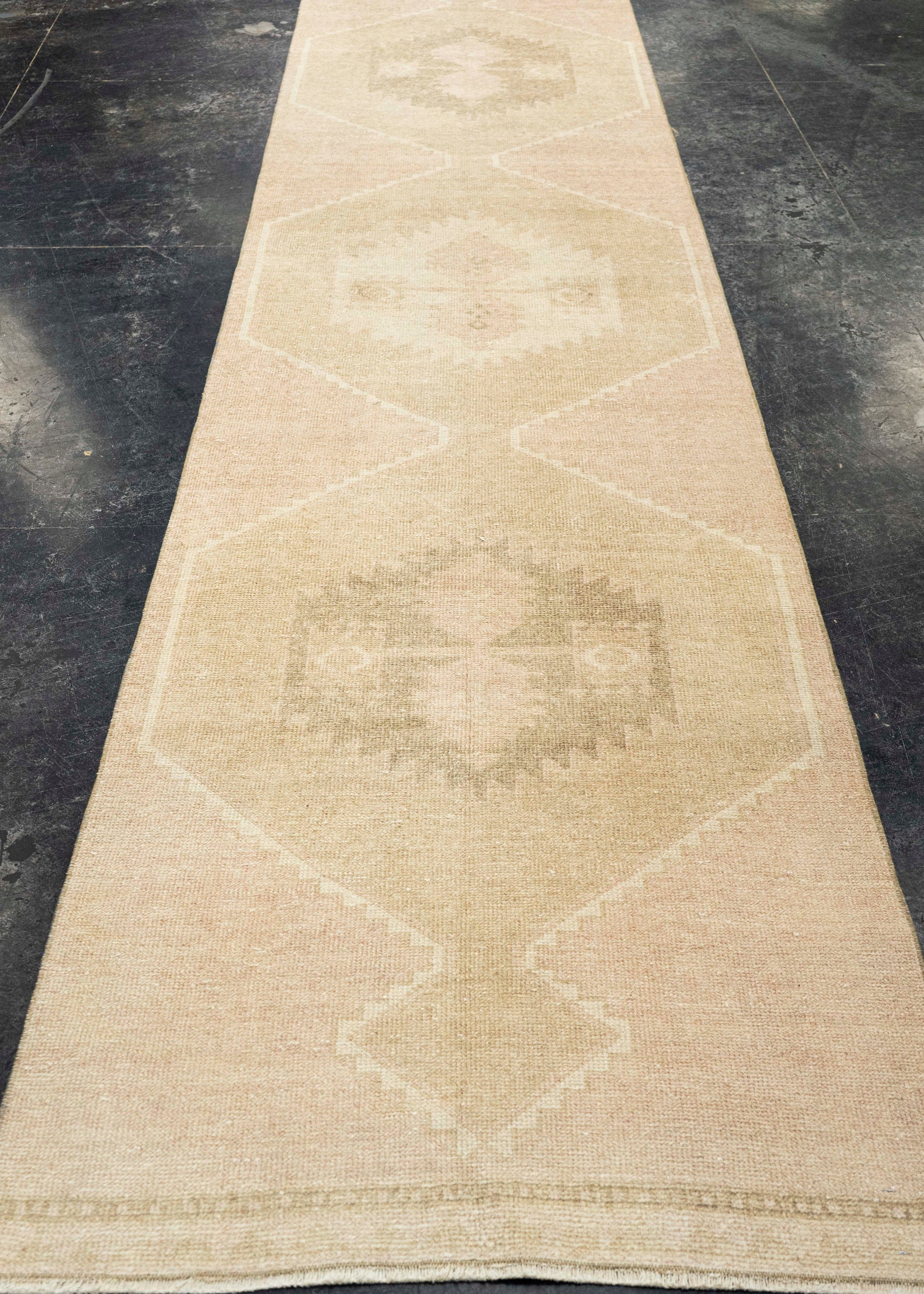 Turkish Vintage Runner Rug 3' x 12'8" #24427