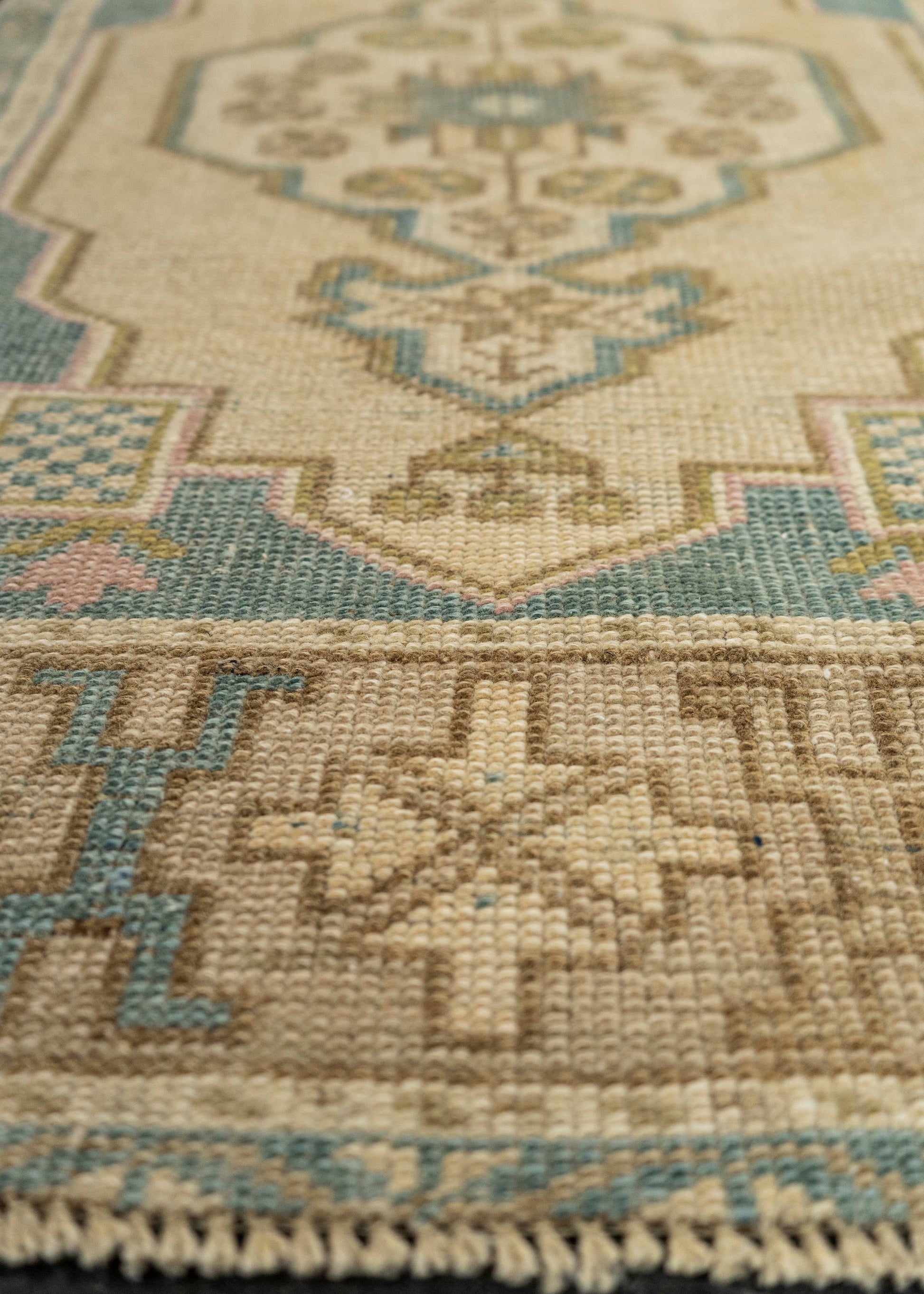 Turkish Mini Rug Oriental Hand Knotted Vintage Rug 1'9" x 3'6" #21244