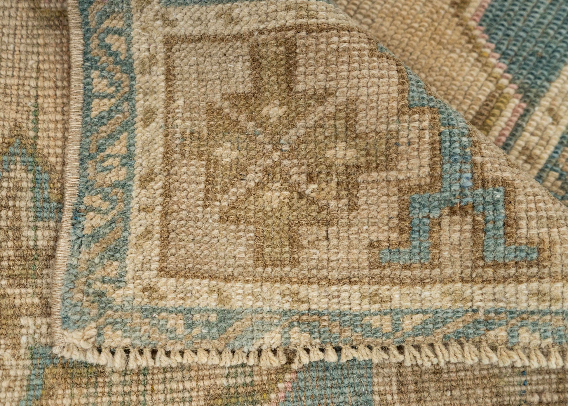 Turkish Mini Rug Oriental Hand Knotted Vintage Rug 1'9" x 3'6" #21244