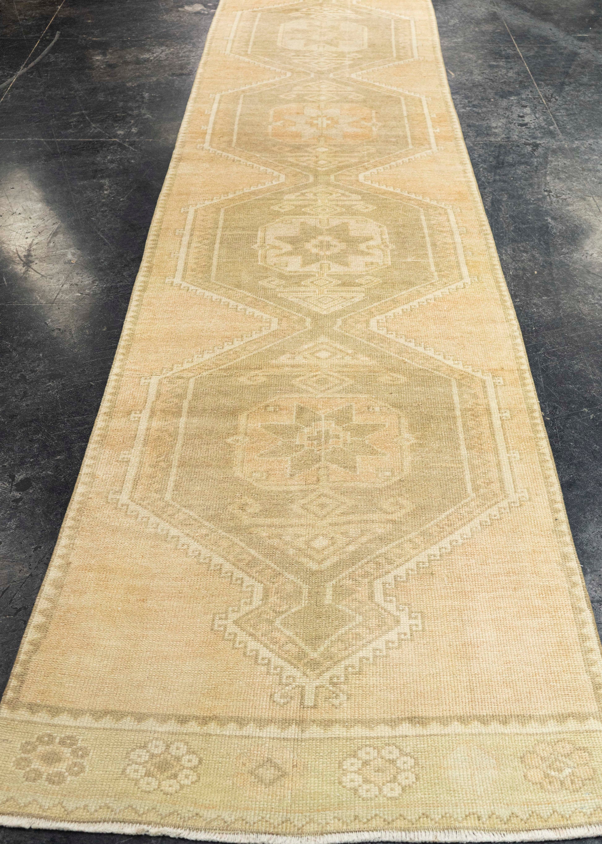 Turkish Vintage Runner Rug 3' x 13'7" #24421