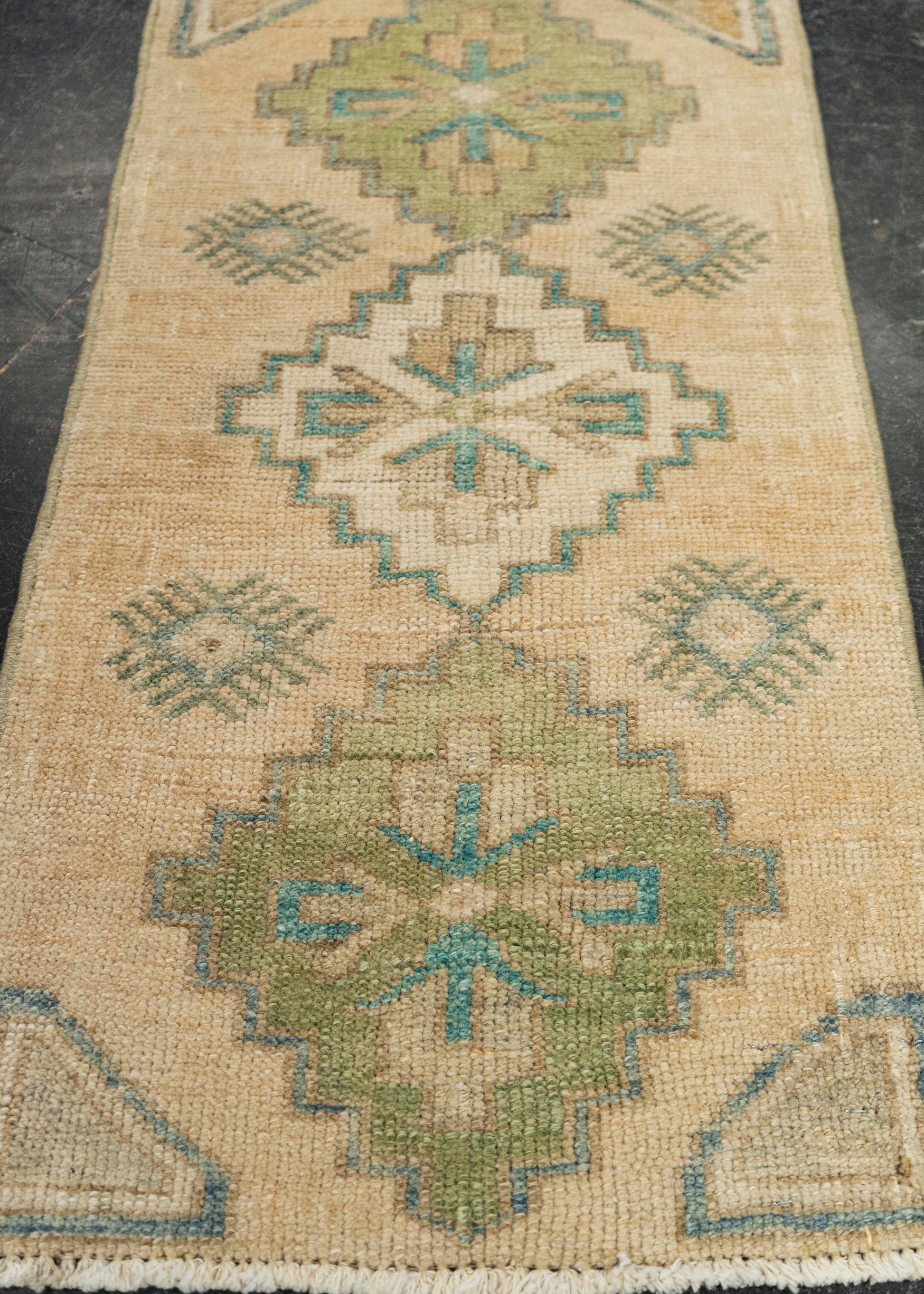 Turkish Mini Rug Oriental Hand Knotted Vintage Rug 1'5" x 2'9" #21096