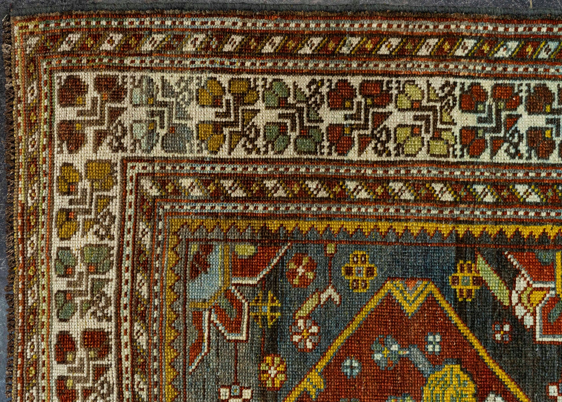 Turkish Antique Runner Rug 3'9" x 10'10" #23666