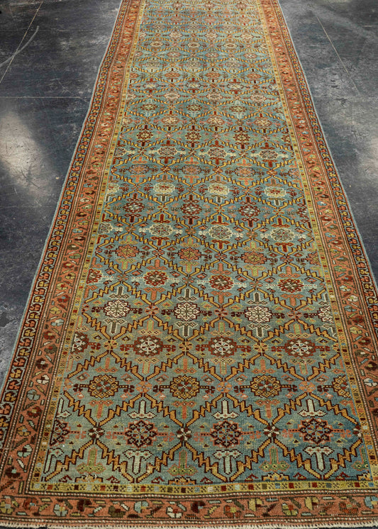 Turkish Antique Runner Rug 3'7" x 13' #23667