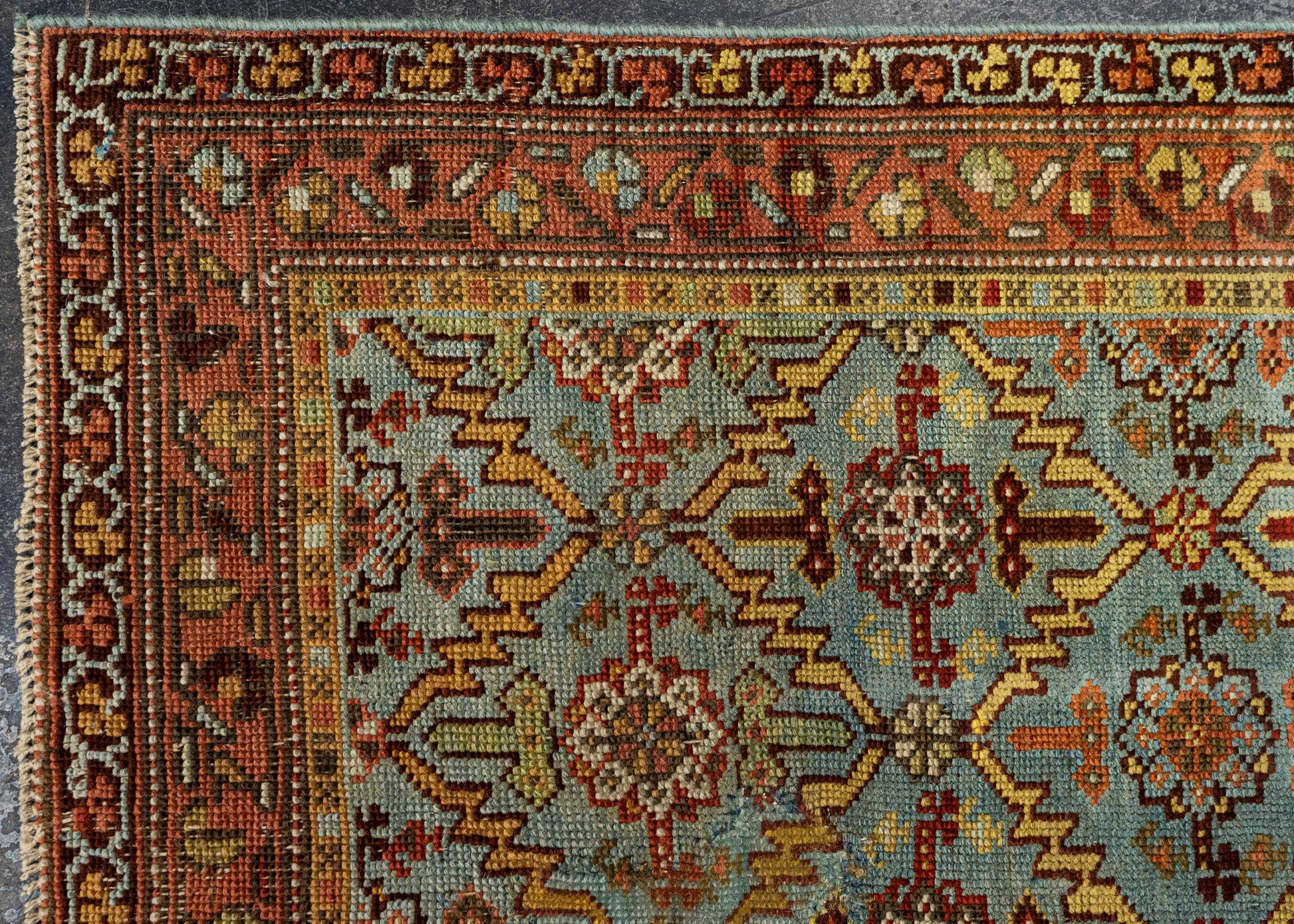 Turkish Antique Runner Rug 3'7" x 13' #23667