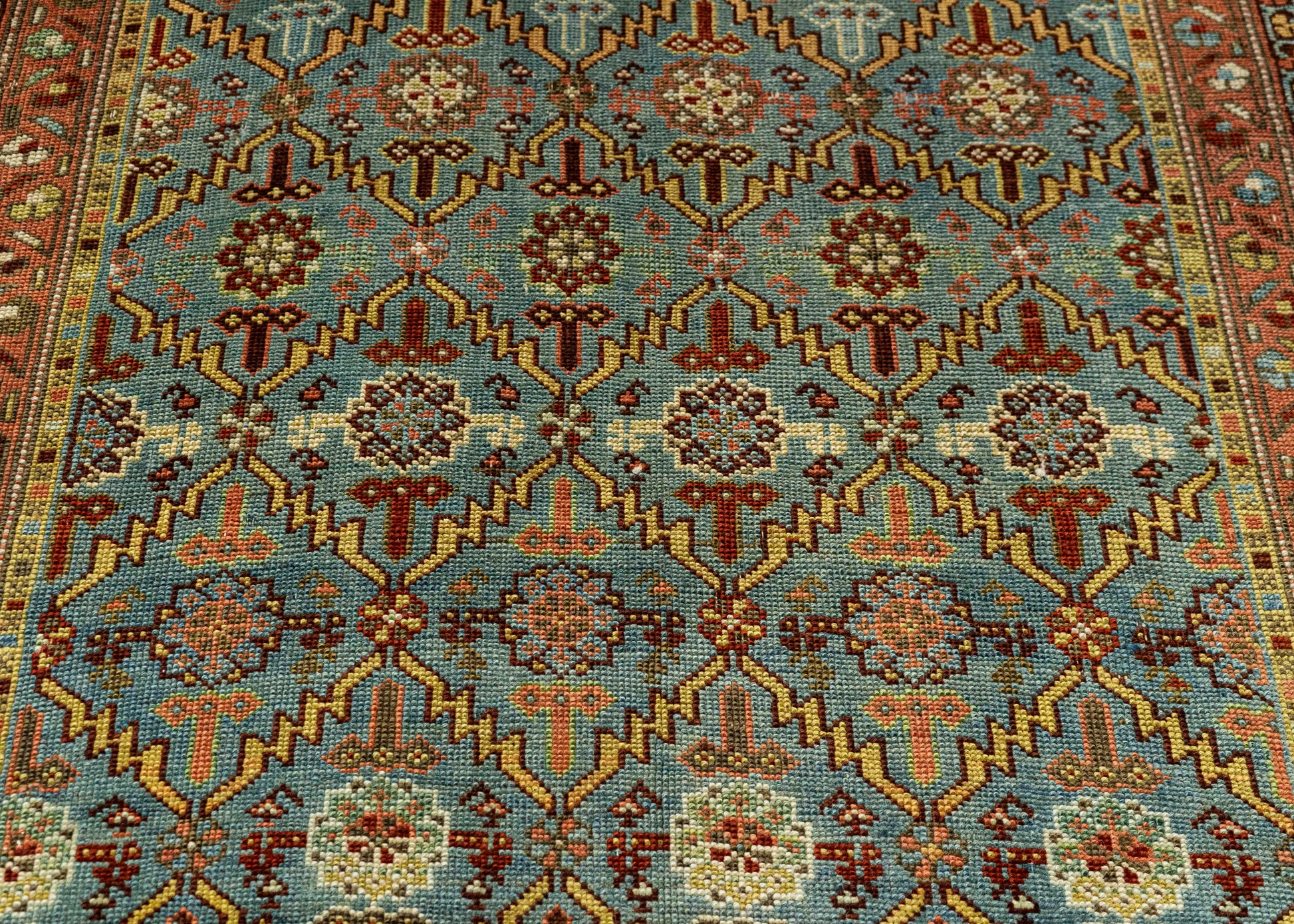 Turkish Antique Runner Rug 3'7" x 13' #23667