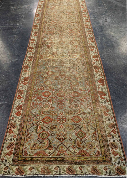 Turkish Antique Runner Rug 2'9" x 13'5" #23673