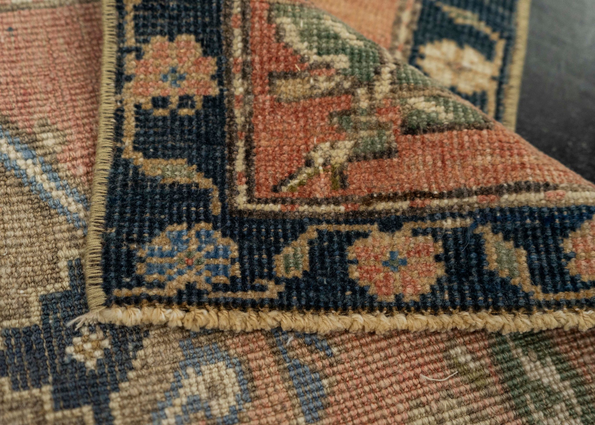 Turkish Mini Rug Oriental Hand Knotted Vintage Rug 1'6" x 2'8" #21241