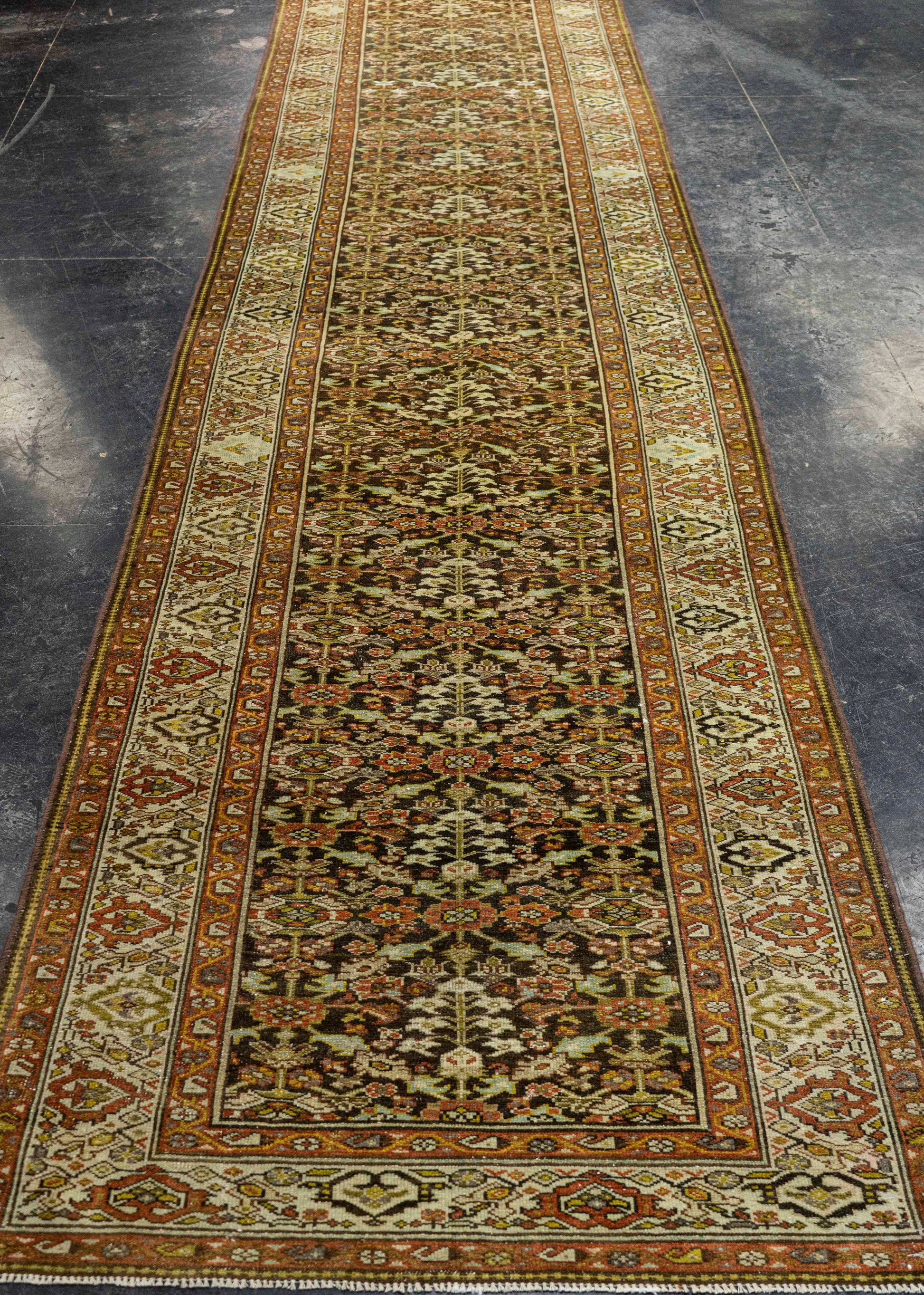 Turkish Antique Runner Rug 3'5" x 13'1" #23668