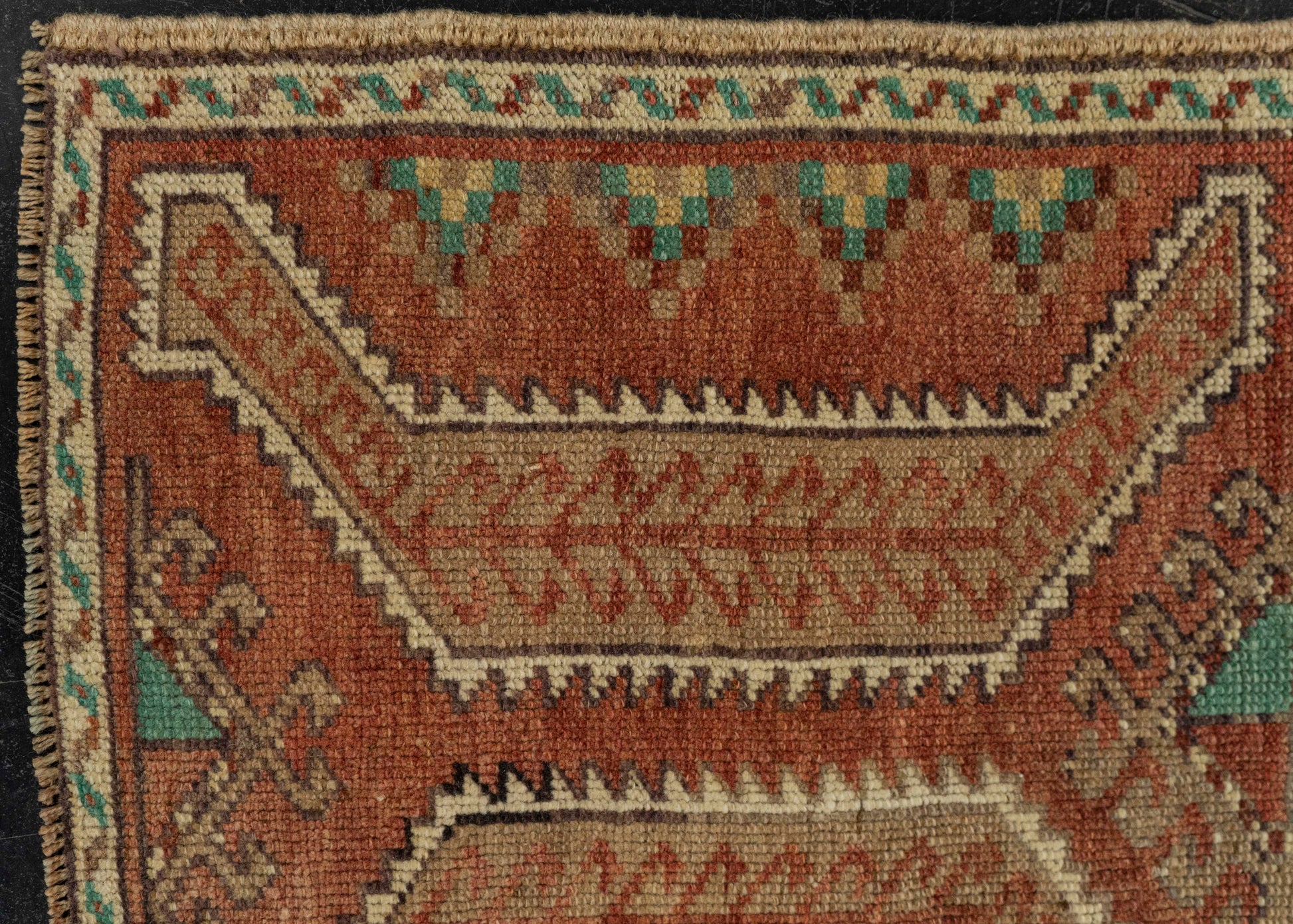 Turkish Mini Rug Oriental Hand Knotted Vintage Rug 1'9" x 3'1" #21160