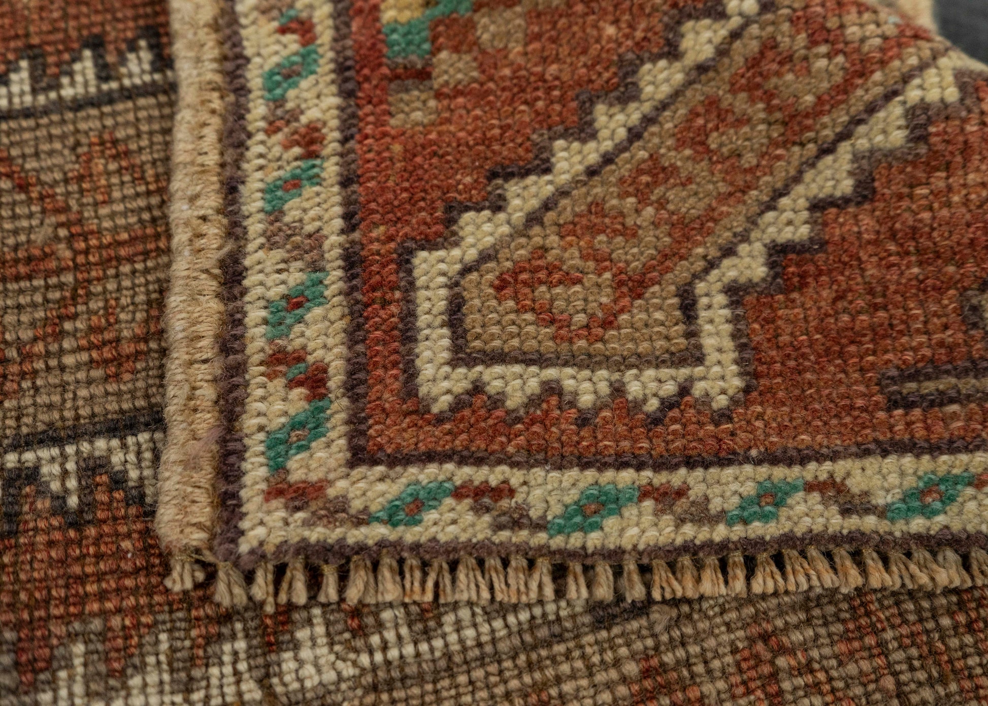 Turkish Mini Rug Oriental Hand Knotted Vintage Rug 1'9" x 3'1" #21160